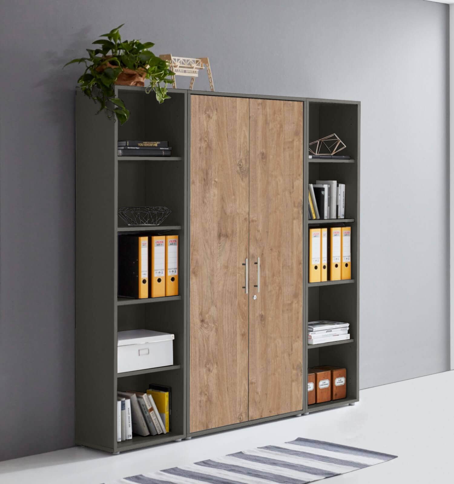 moebel-dich-auf Aktenschrank OFFICE EDITION (Set 3, abschließbar, Metallgri günstig online kaufen