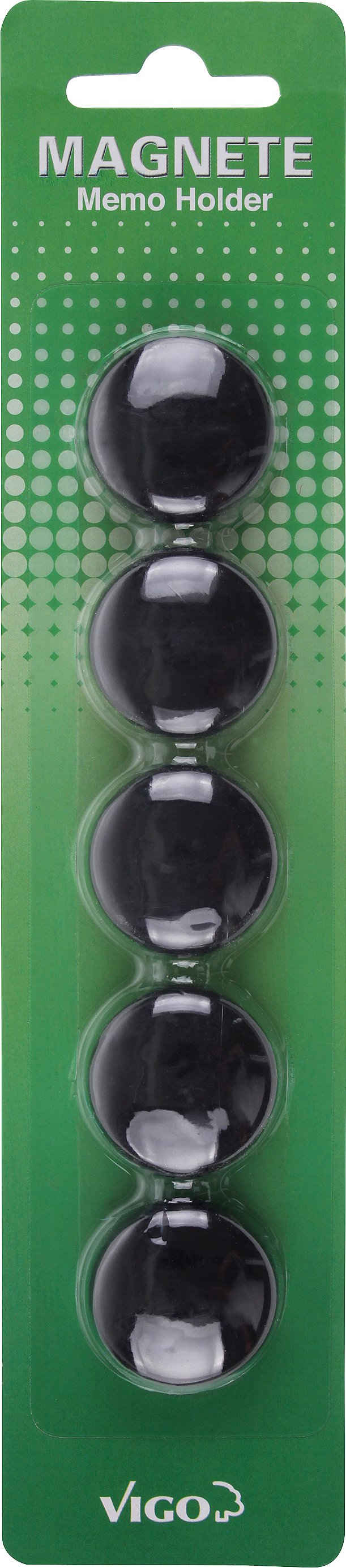 Vigo Pinnwand Vigo Magnete für Magnettafeln 5er Pack, schwarz