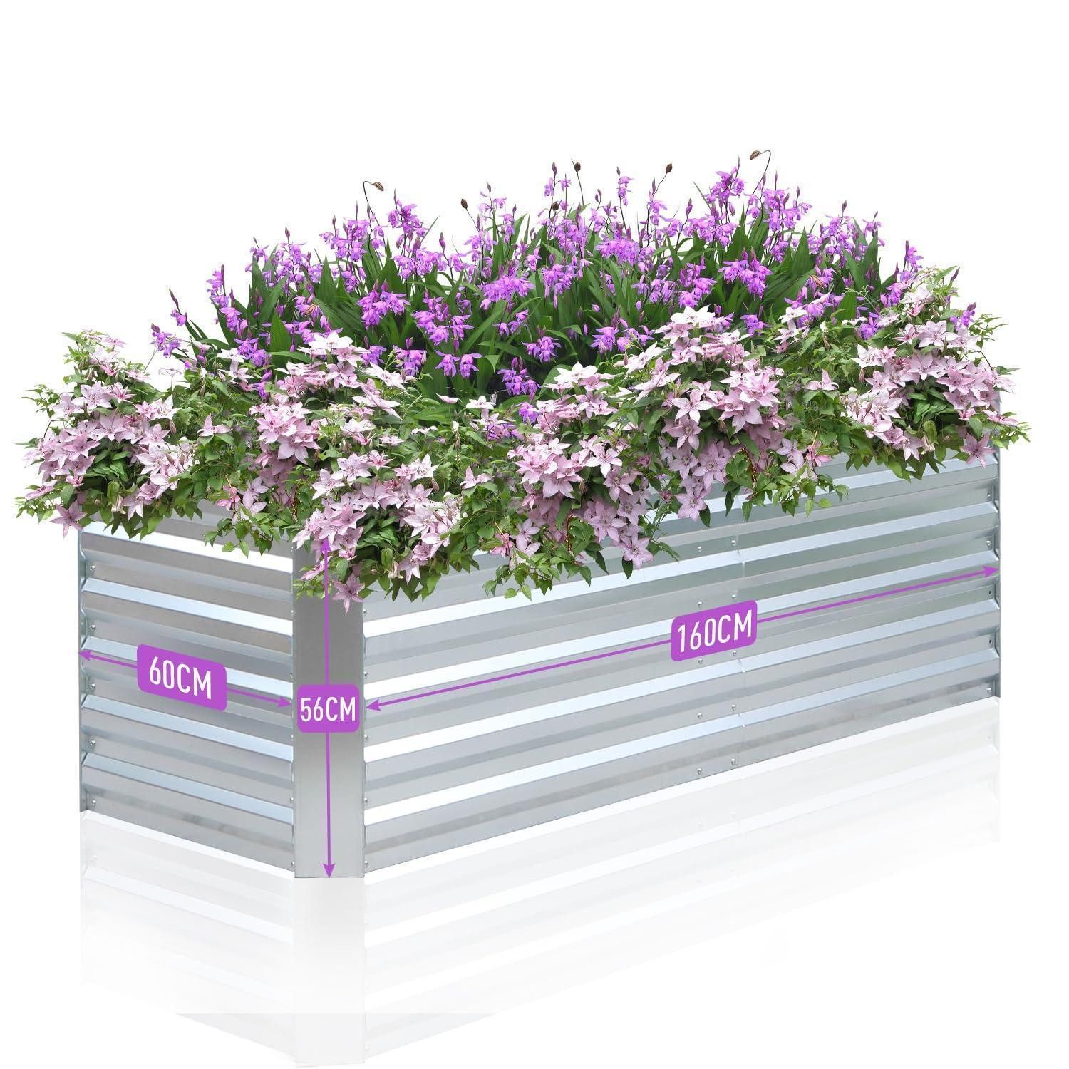 LuxusKollektion Hochbeet Hochbeet Stahl 160x60x56 cm (1 St)
