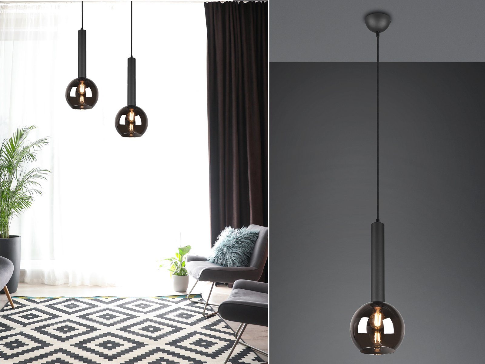 TRIO Leuchten LED Pendelleuchte, LED wechselbar, Warmweiß, Industrial Style günstig online kaufen