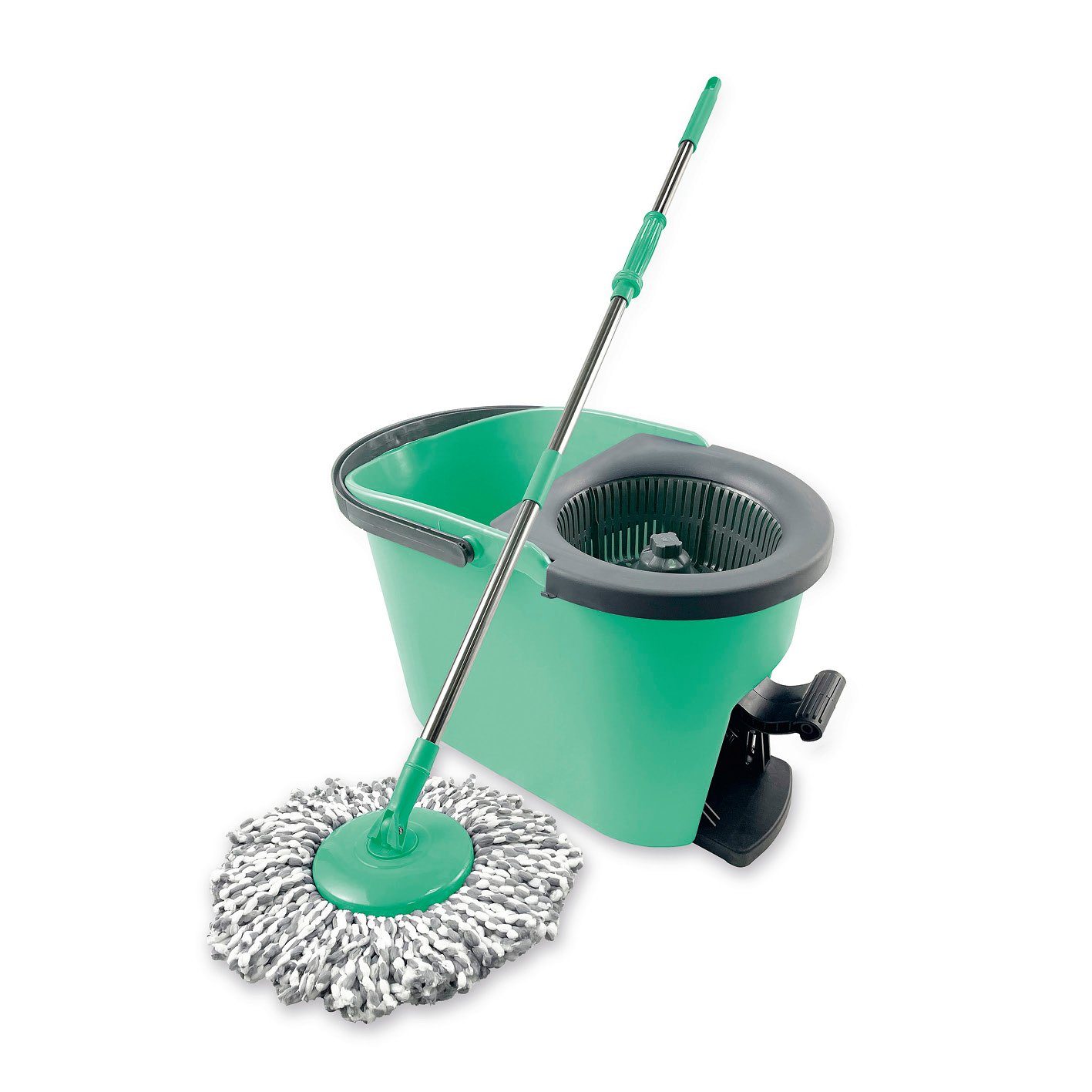 CLEANmaxx Wischmopp Power-Wischmopp - 8 Liter - türkis/grau