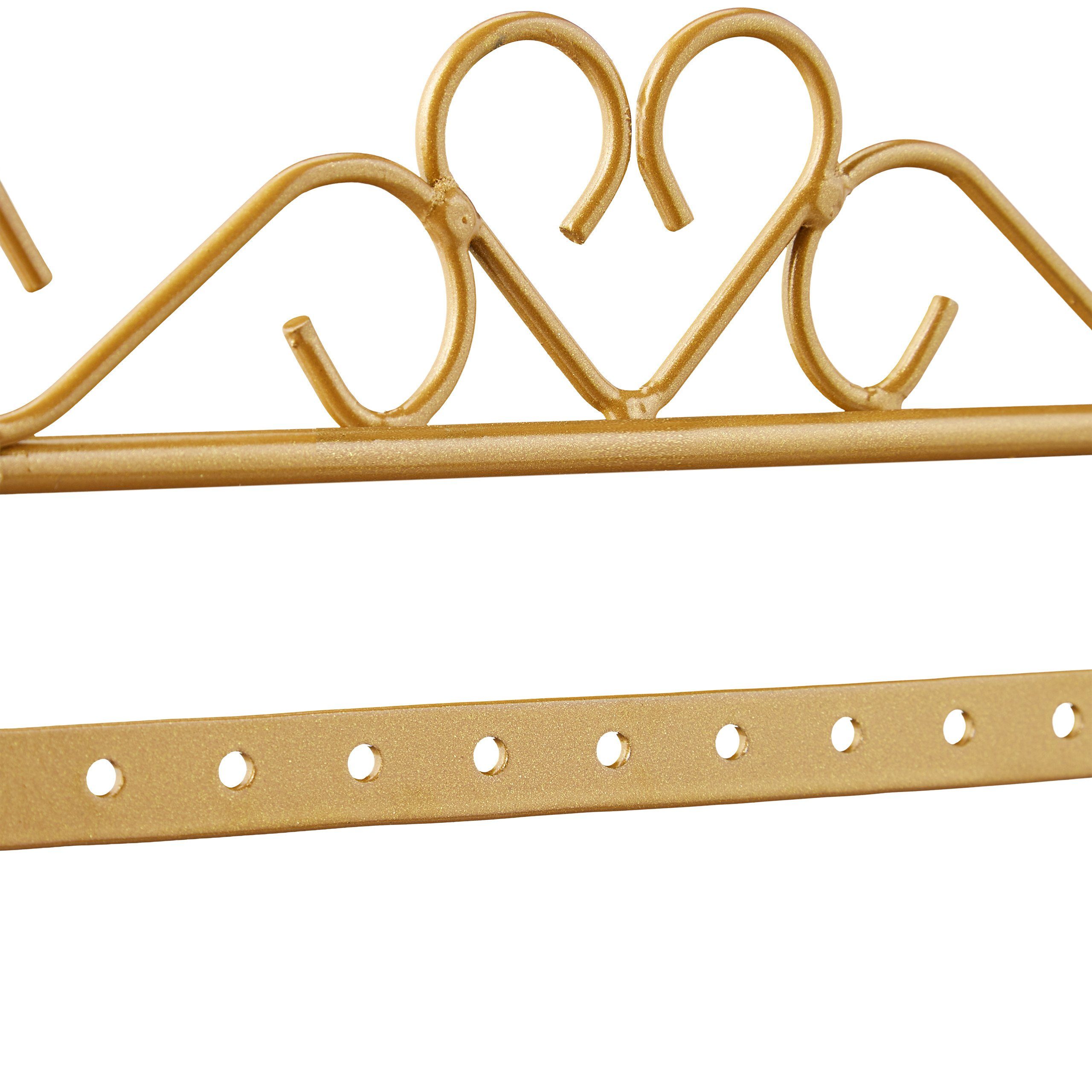 relaxdays Schmuckständer Ohrringhalter für Stecker, gold