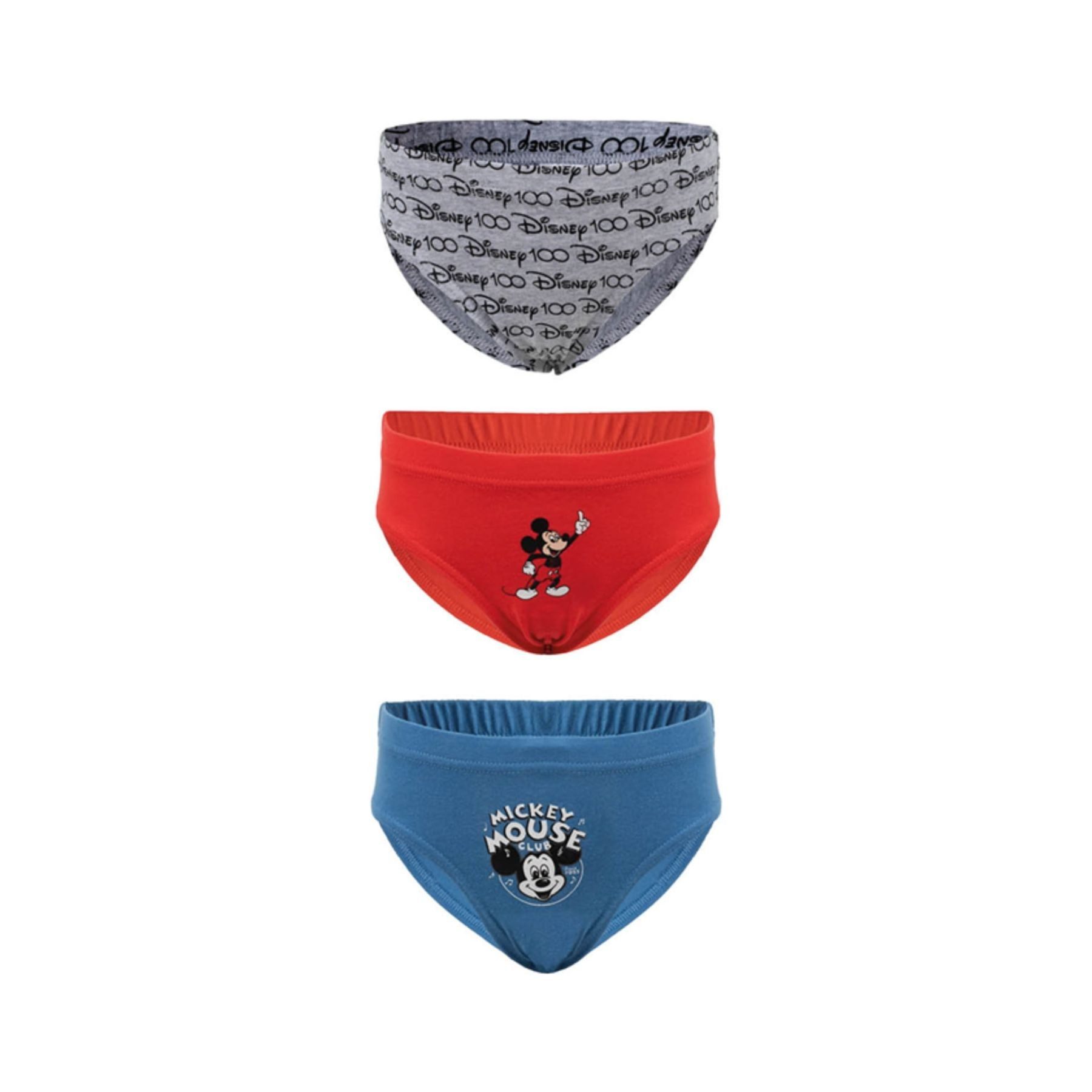 Disney Mickey Mouse Slip 3er set Slip Unterhose aus Baumwolle – Bequeme Kinderunterwäsche