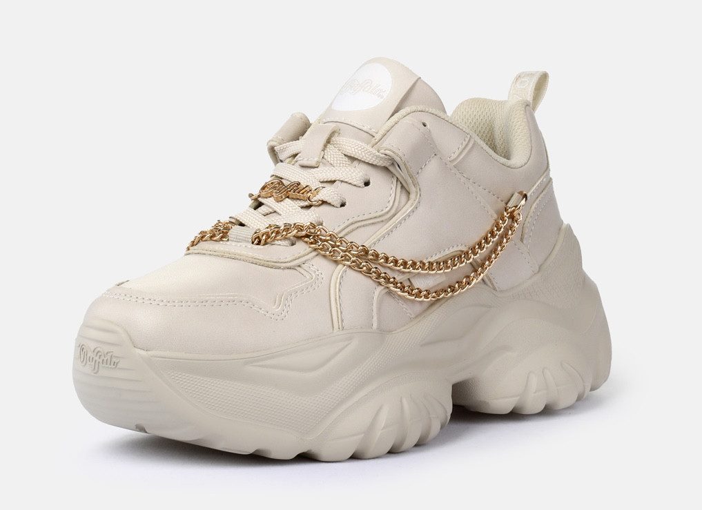 Buffalo Bliss Chain Plateausneaker Halbschuh, Schnürschuh, Chunky Sneaker mit Zierkette