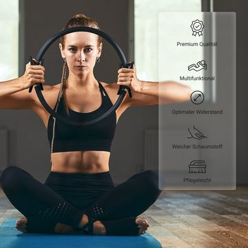 MSports® Pilates-Ring MSPORTS Pilates Ring Premium I Widerstandsring - Doppelgriff Pilates Yoga Ring 38 cm Übungskreis