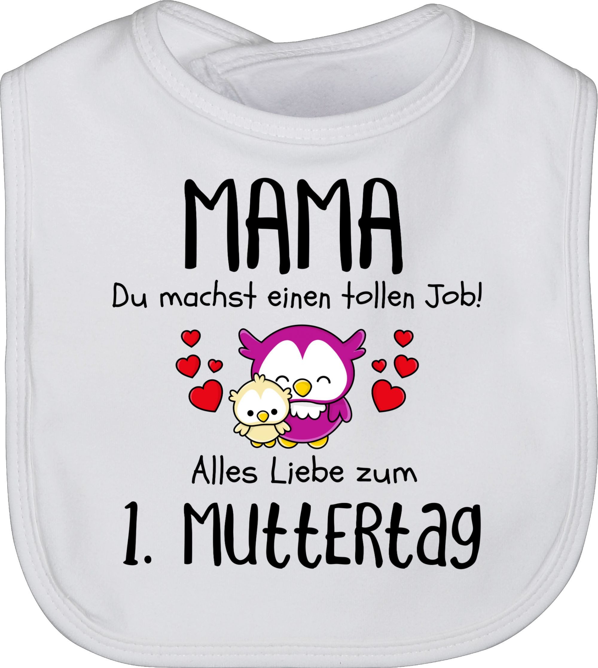 Shirtracer Lätzchen Mama du machst einen tollen Job 1. Muttertag I Erstes Muttertagsgesche, Muttertagsgeschenk
