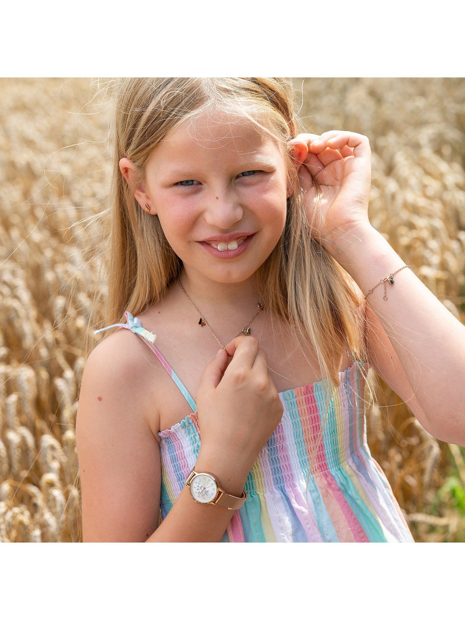 Cool Edelstahl, TIME Kids Time COOL modern Armband Mädchen-Kinderarmband roségold