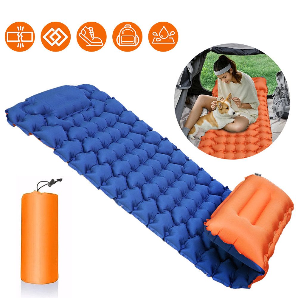 Isomatte Camping luftmatratze mit kopfkissen für Outdoor, Campingmatte