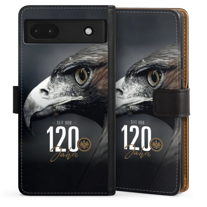 DeinDesign Handyhülle Eintracht Frankfurt Offizielles Lizenzprodukt 120 Jahre Google Pixel 6a Hülle Handy Flip Case Wallet Cover Handytasche Leder
