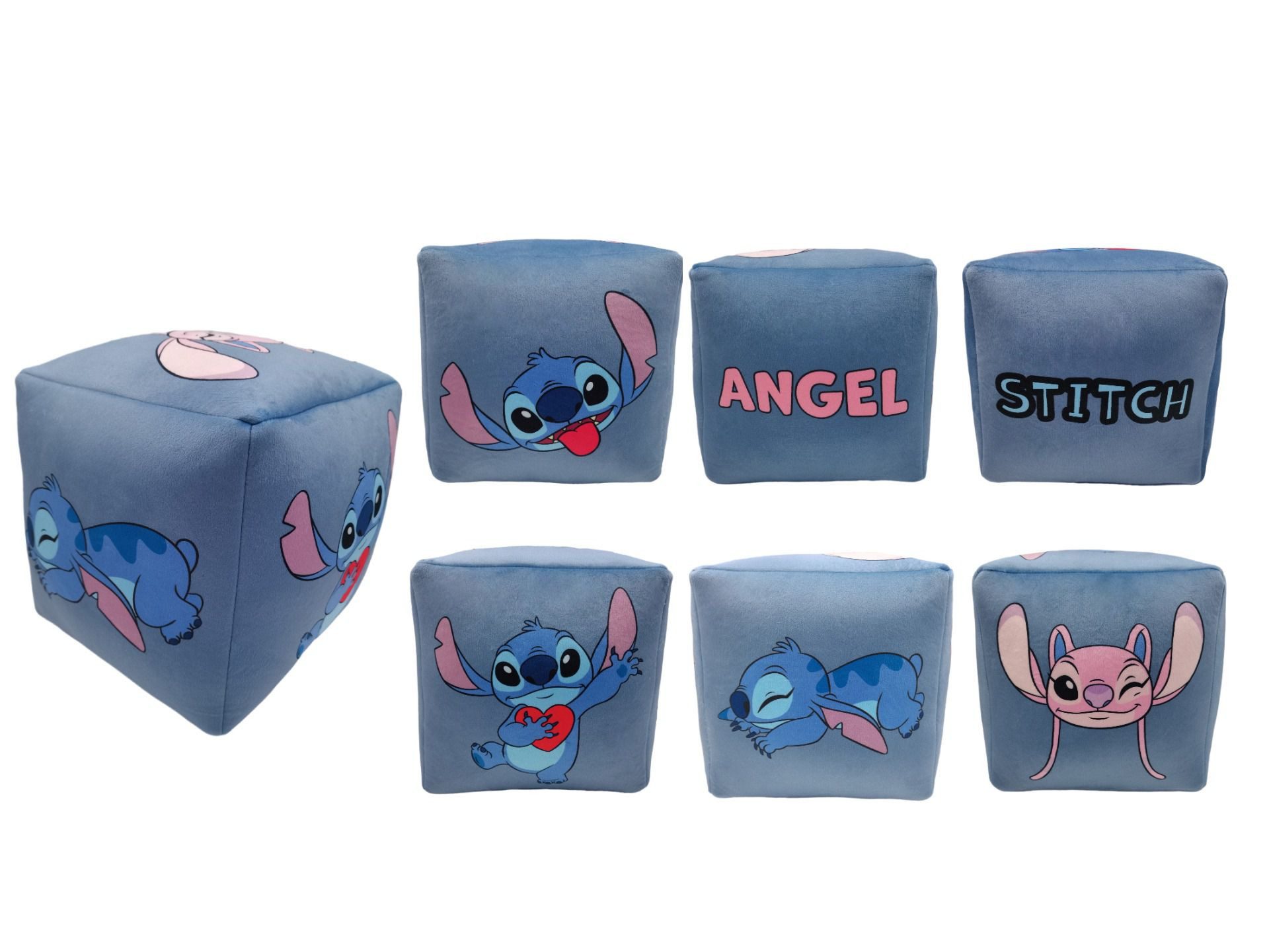 Lilo & Stitch Dekokissen Würfelkissen Gemütliches Kuschelkissen für kleine Fans