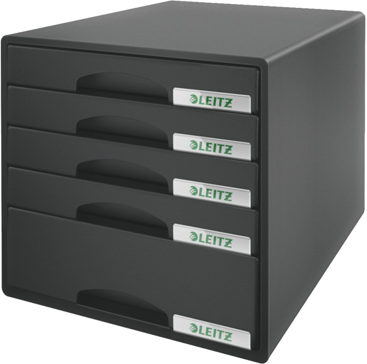 Organizer Schubladenbox Plus 5 Schubladen Polystyrol schwarz