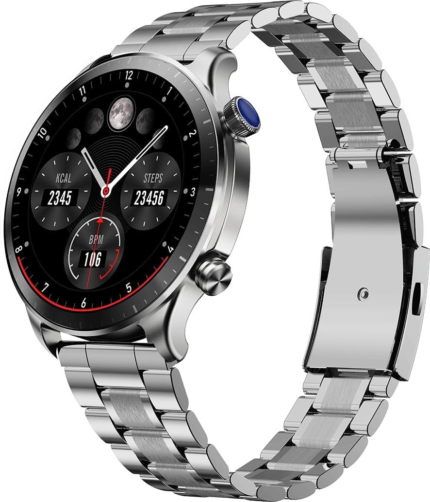 RIVERSONG Smartwatch (3,6 cm, android ios), Elegante Smartwatch mit AMOLED Display Bluetooth Anrufen