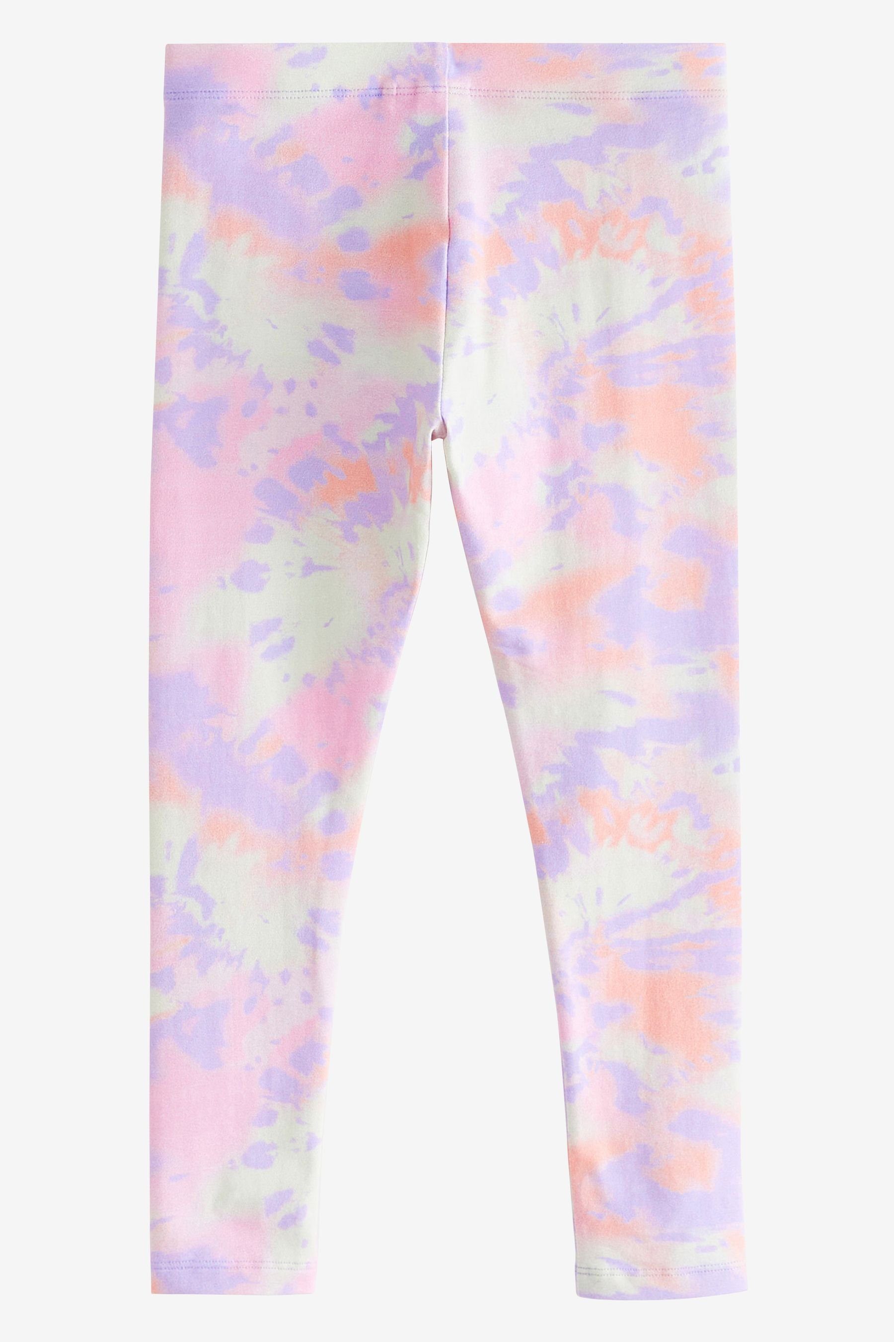 Purple/Lime Tie Pretty Green Leggings Pink/Lilac Next (1-tlg) Dye