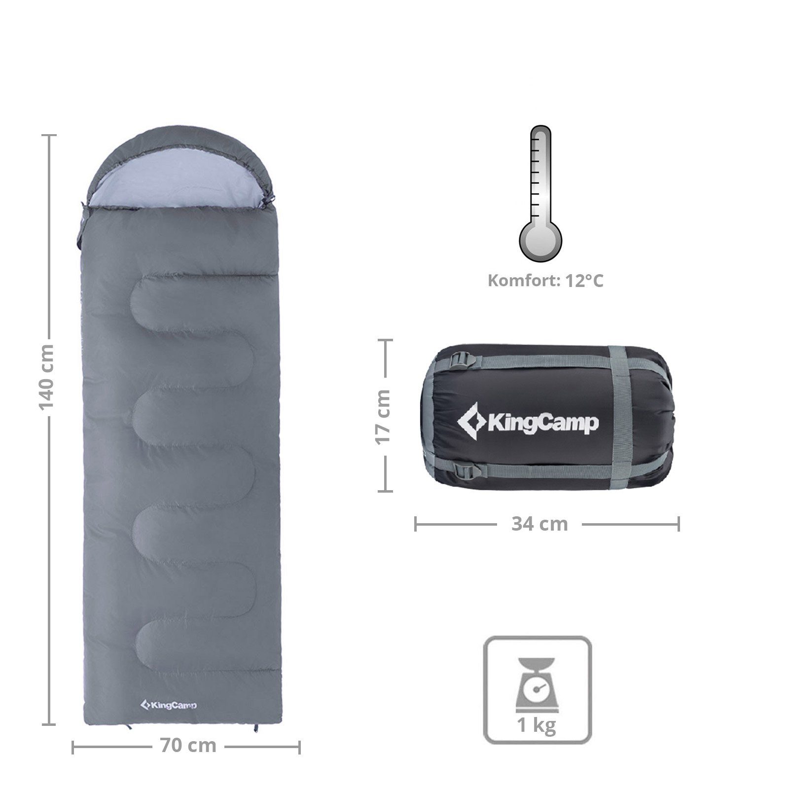 KingCamp Kinderschlafsack Oasis 250 Kinder Decken günstig online kaufen