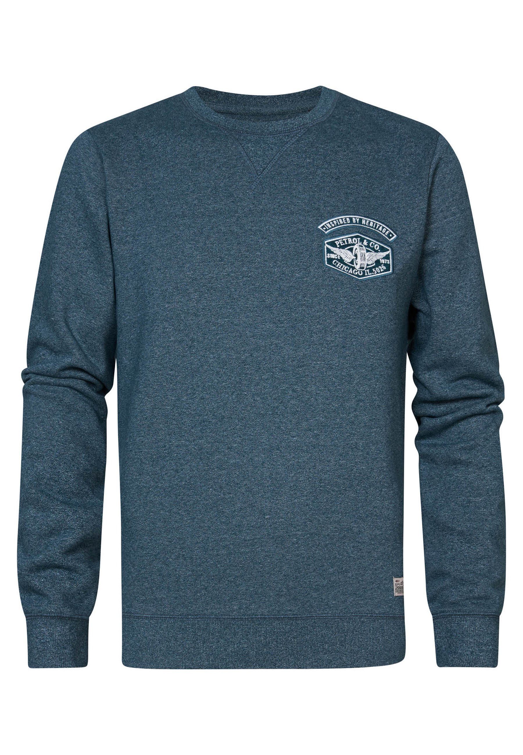 Sweatshirt Pullover Hubbing Sweatshirt in Melange-Optik