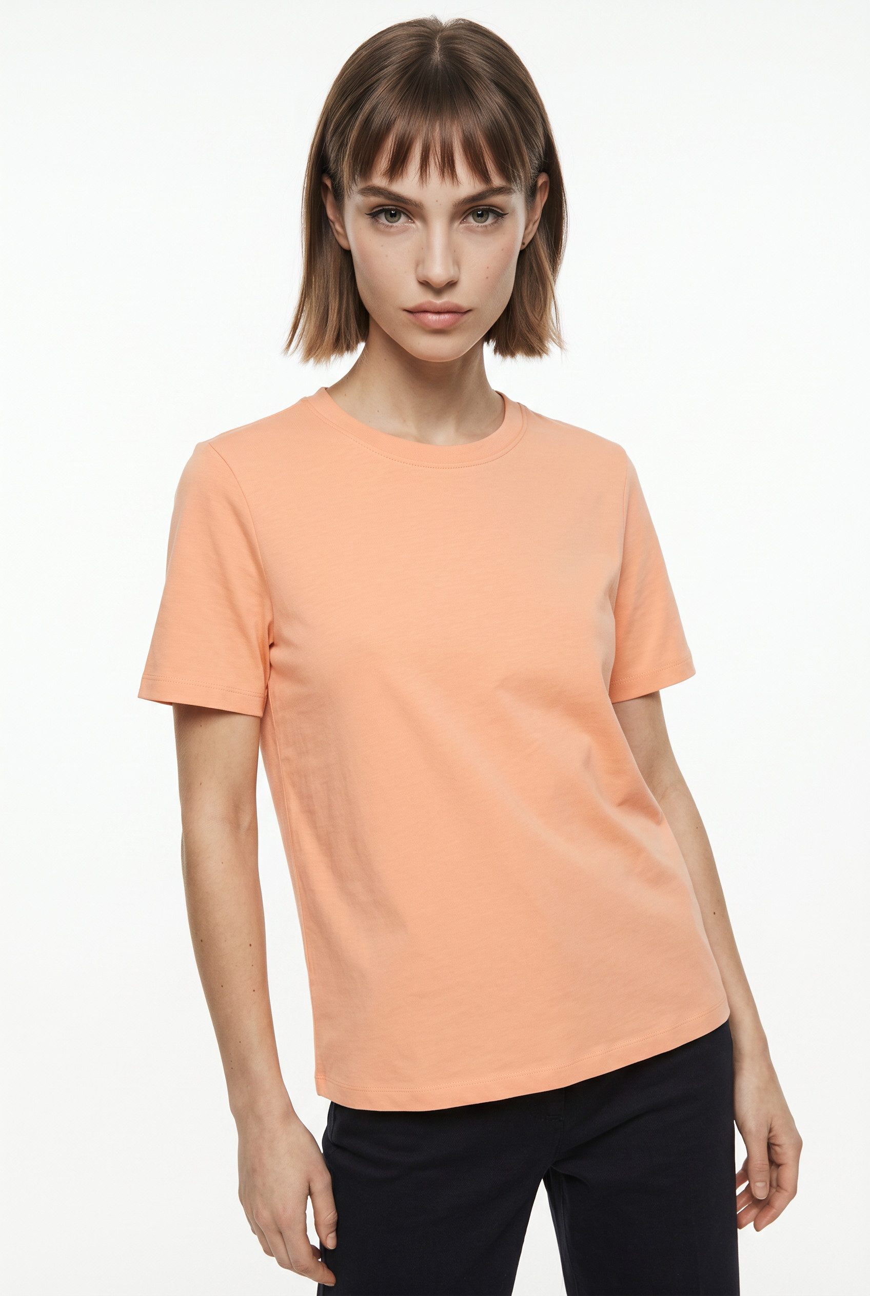 Vero Moda Kurzarmshirt VMPAULINA SS T-SHIRT GA JRS NOOS Baumwolle, regular fit