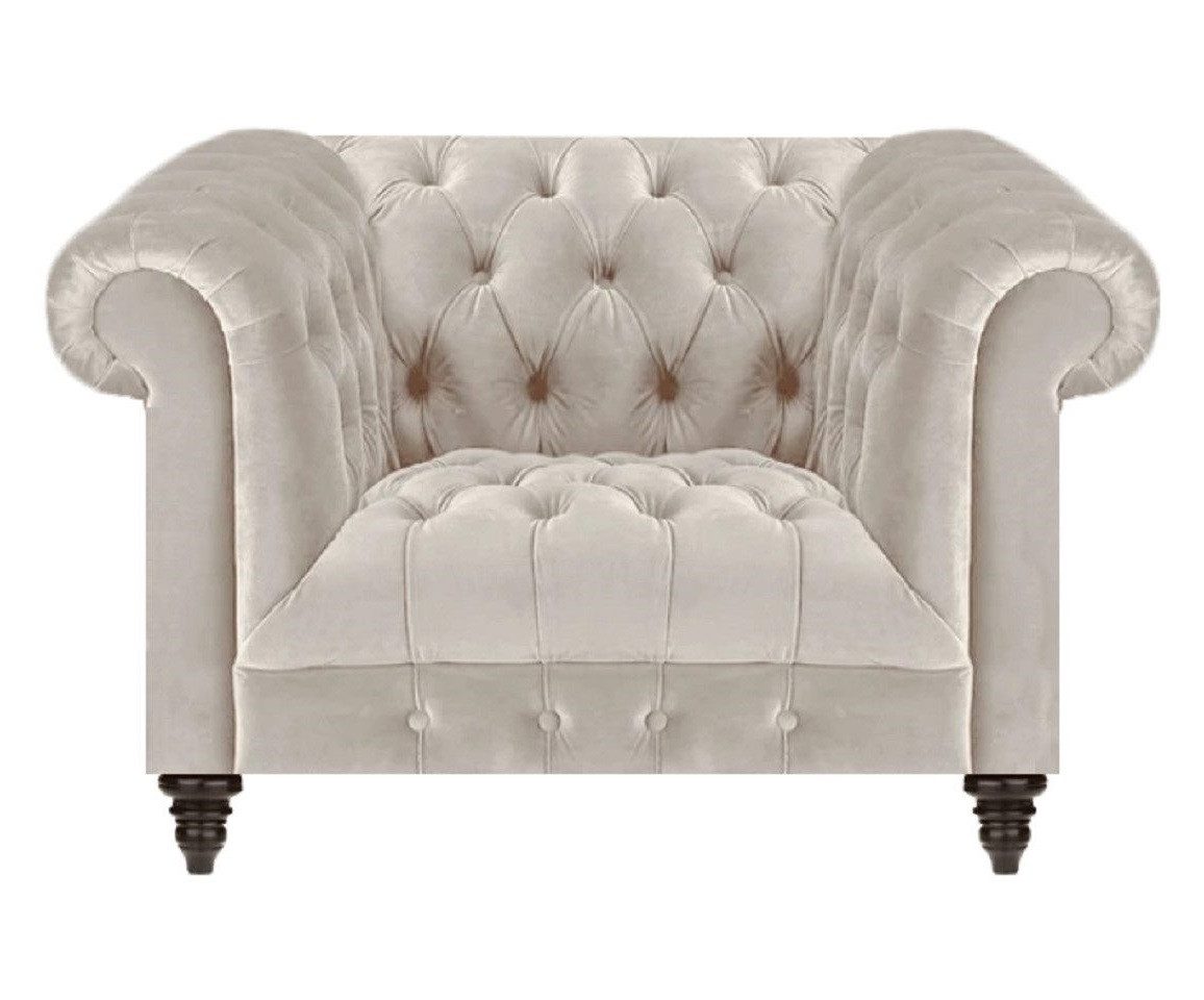 Xlmoebel Chesterfield-Sessel Weißer Polstersessel im klassischen Chesterfield-Design (Sessel), Hergestellt in Europa