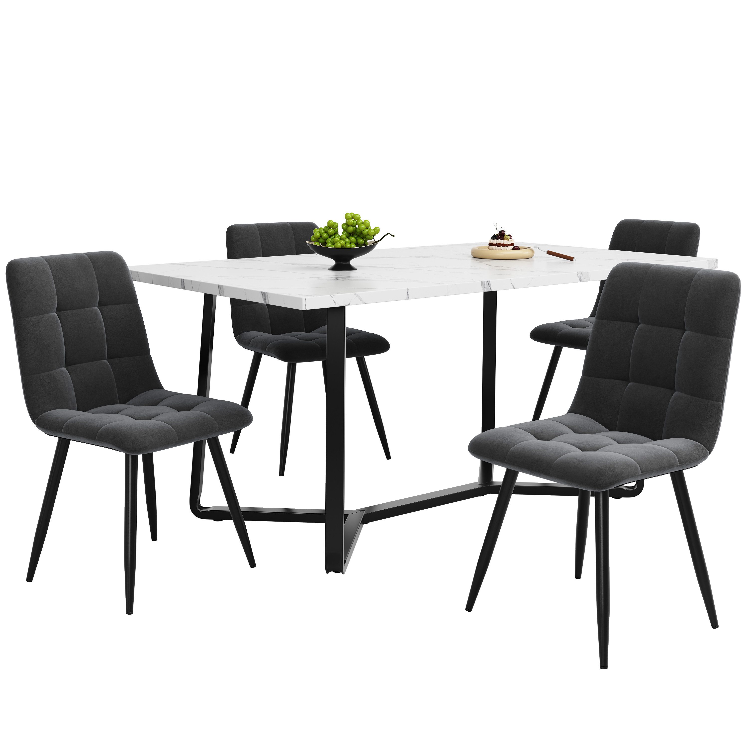MODFU Essgruppe Moderner Küchentisch Set,Essgruppe, (Modernes günstig online kaufen