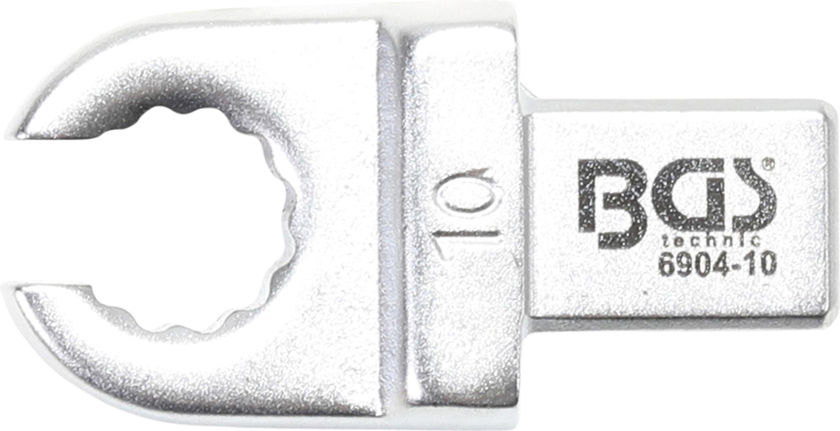 BGS technic Ausstechform Einsteck-Ringschlüssel, offen, 10 mm, Aufnahme 9 x 12 mm