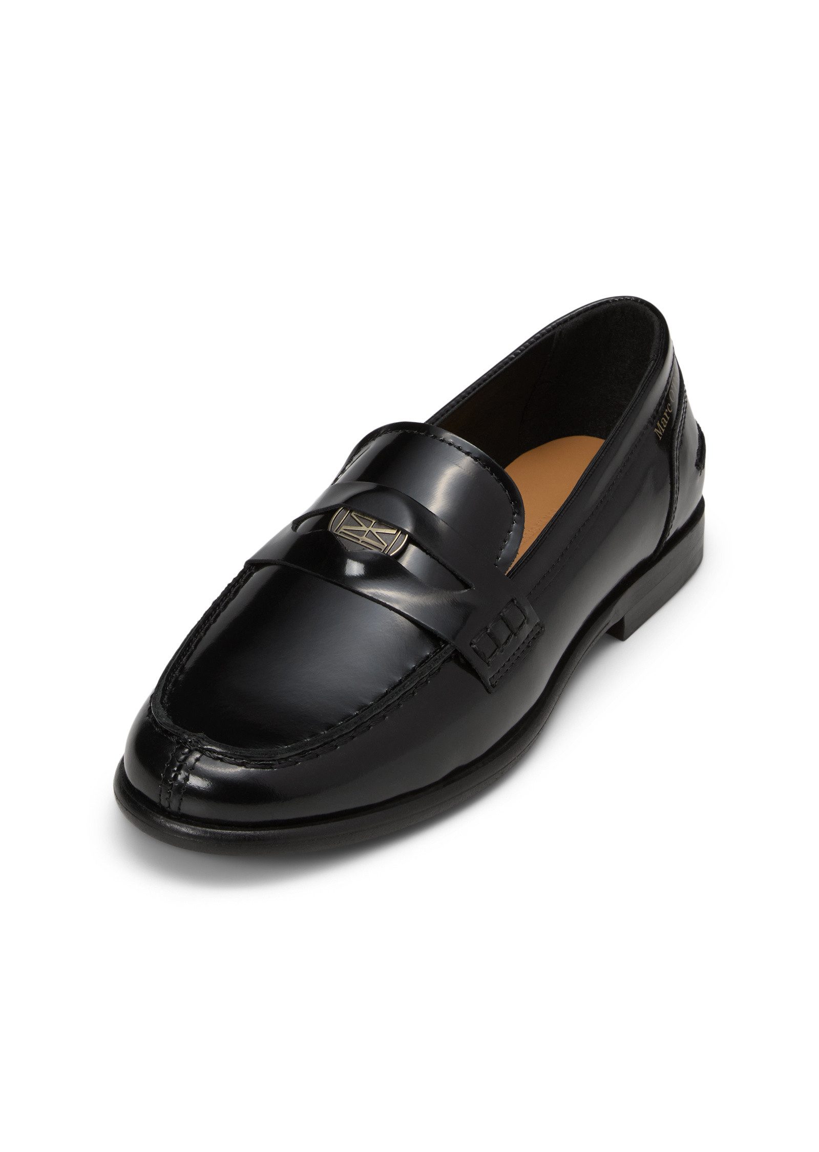 aus Lackleder mit Münze Loafer