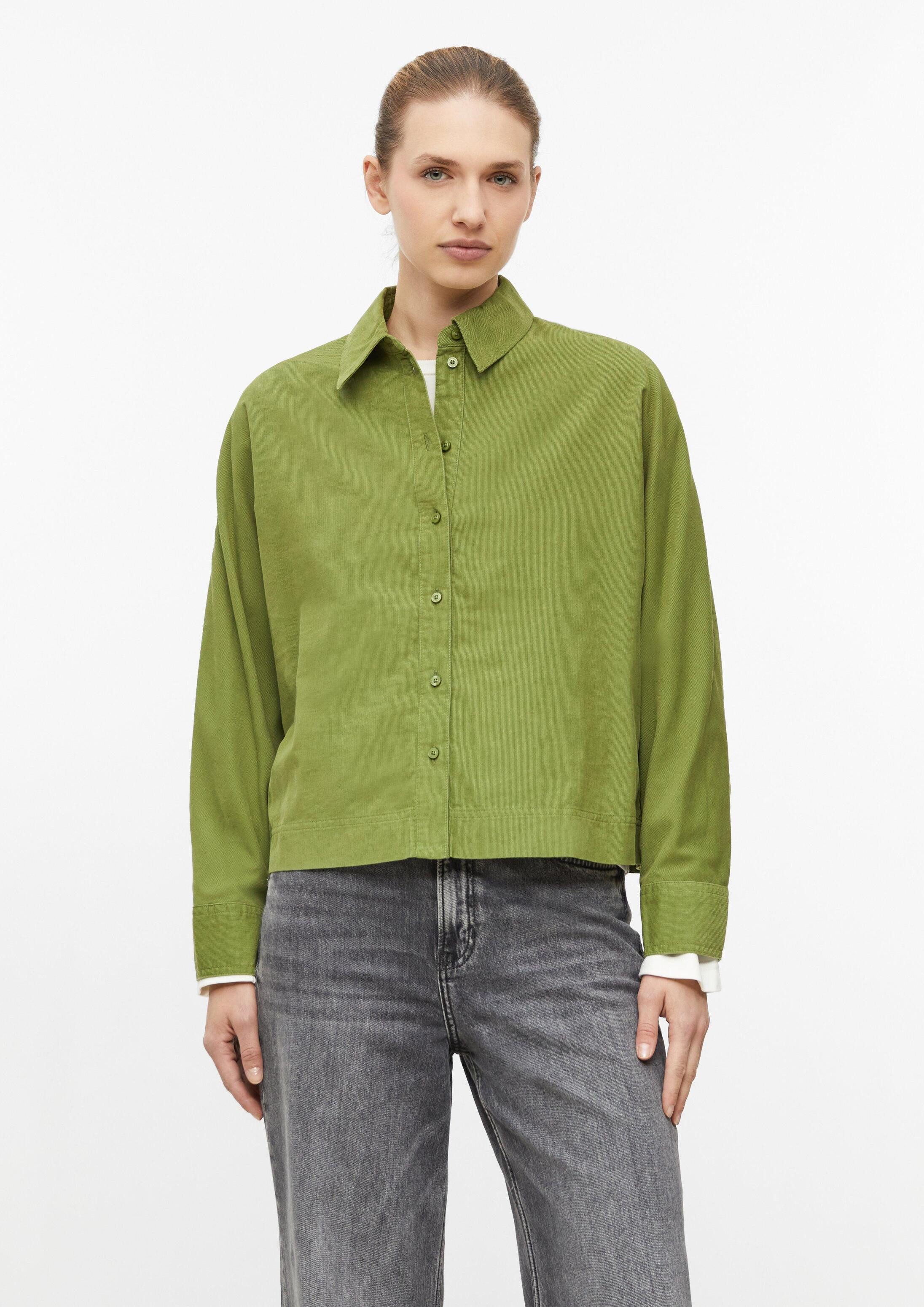 s.Oliver Langarmbluse Bluse Feincordbluse mit Fledermausärmeln im Relaxed Fit