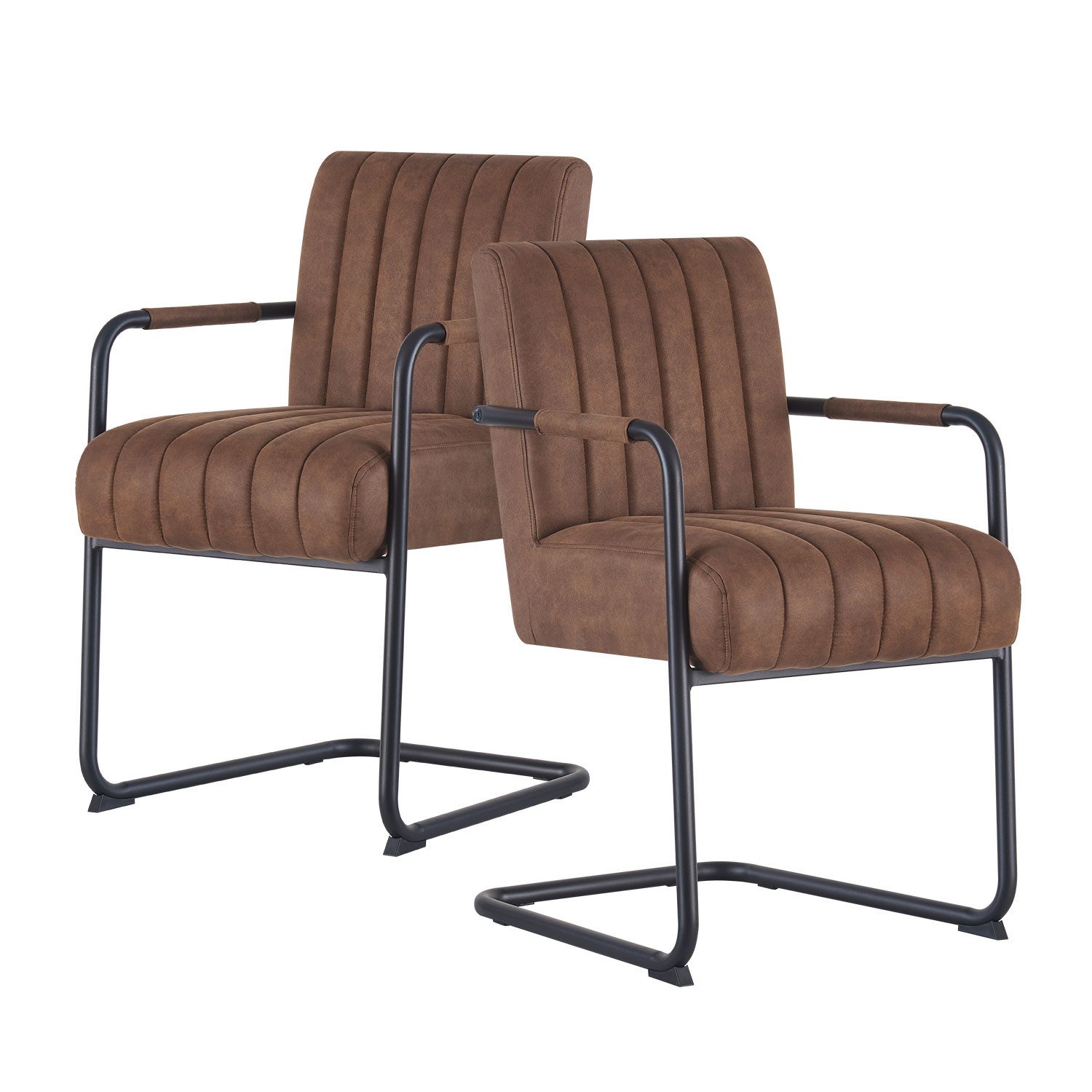 DUBI Möbel Freischwinger BEN, Besucherstuhl, Konferenzstuhl mit Federkernpo günstig online kaufen