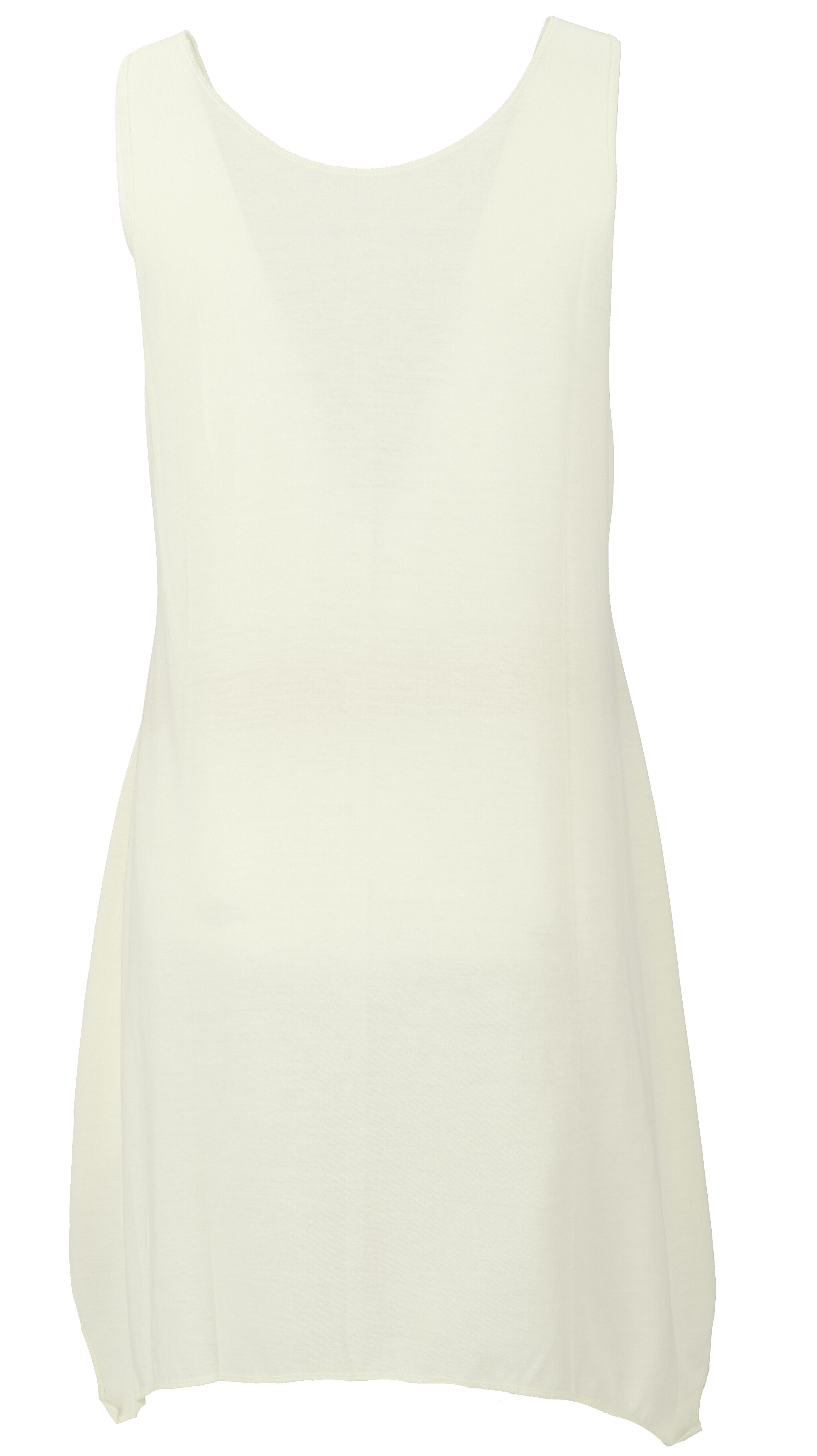 Guru-Shop Midikleid Minikleid mit Ethnodruck - creme Lotus alternative Bekleidung