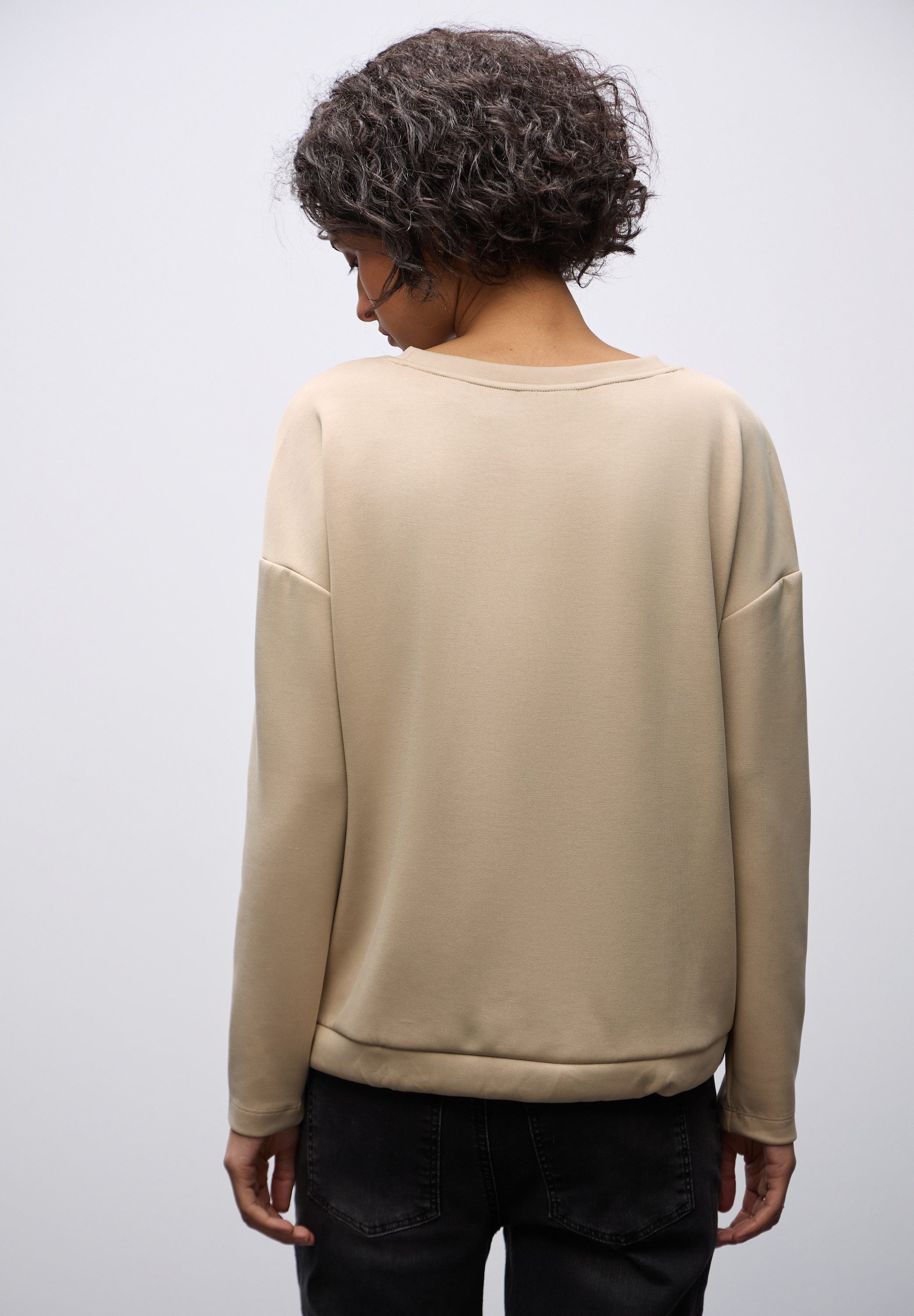 STREET ONE Langarmshirt mit Tunnelzug am günstig online kaufen