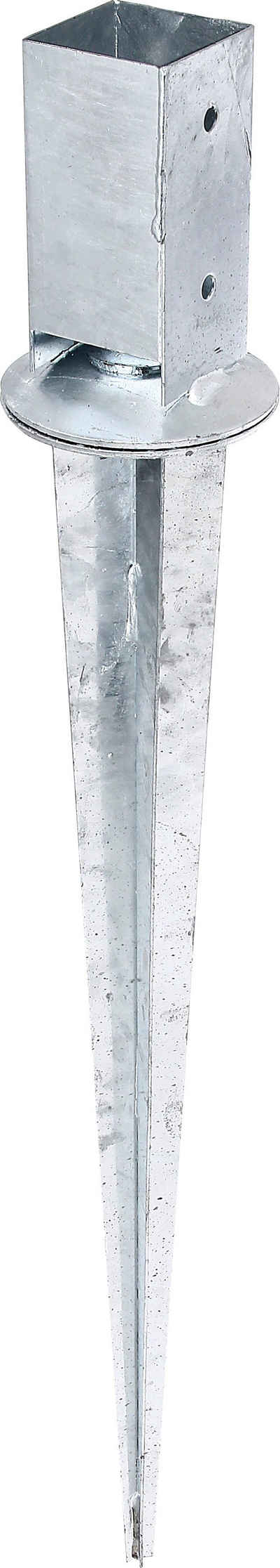 Alberts Einschlag-Bodenhülse, zum Einschlagen, (Set, 2-St), feuerverzinkt, 71 x 71 mm, Gesamtlänge 900 mm