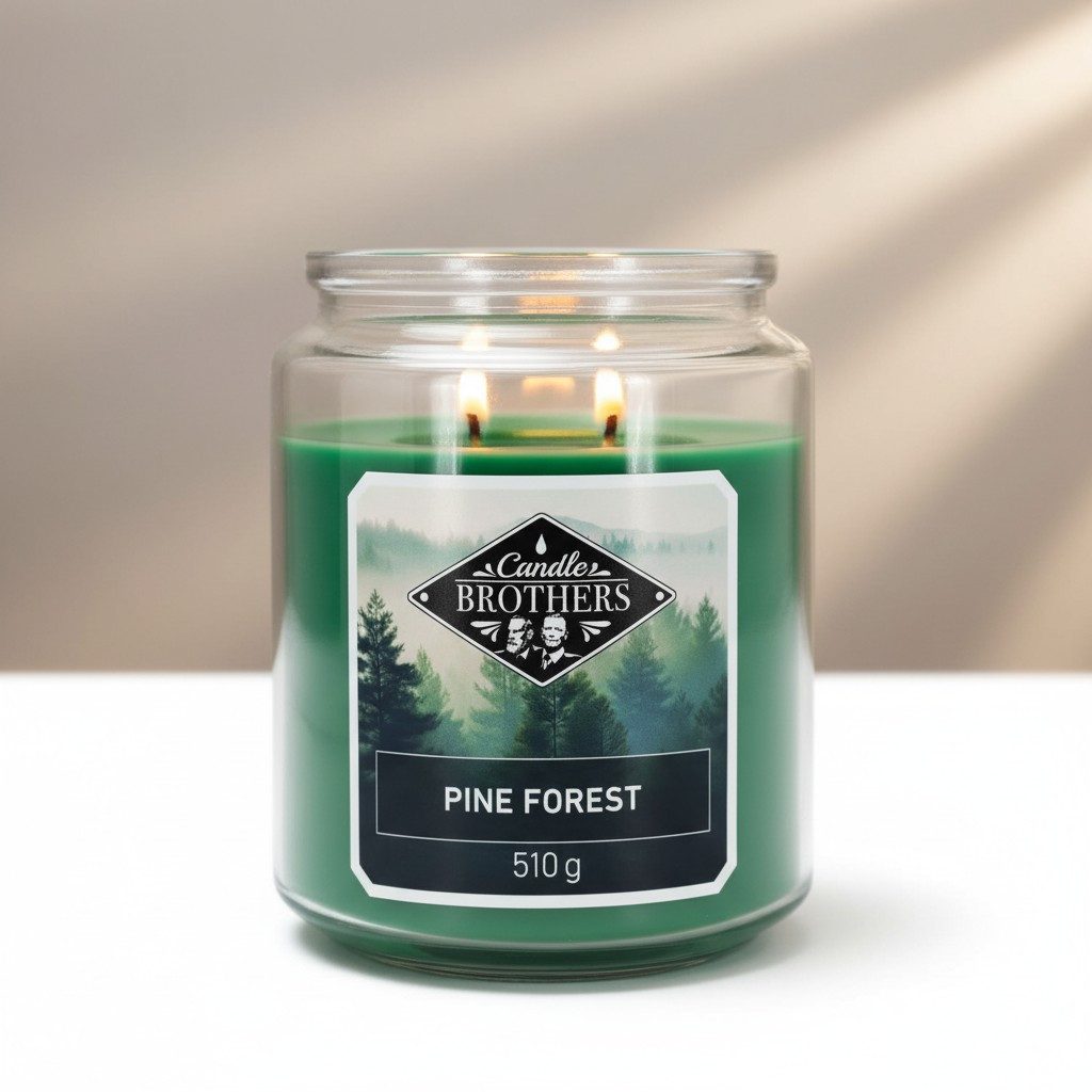Candle BROTHERS Duftkerze Candle Brothers Duftkerze „Pine Forest“ – Frischer Waldduft, 510g (Einzeln, 1-tlg., Einzeln), Candle Brothers Düfte – Bild 3 von 5