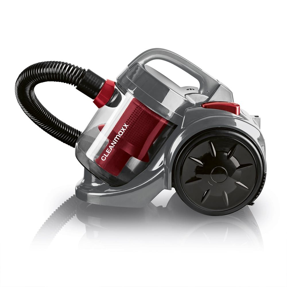 CLEANmaxx Zyklon Hybrid Staubsauger beutellos, 800 W, Staub mühelos entfernen Teppich Fliesen Parkett