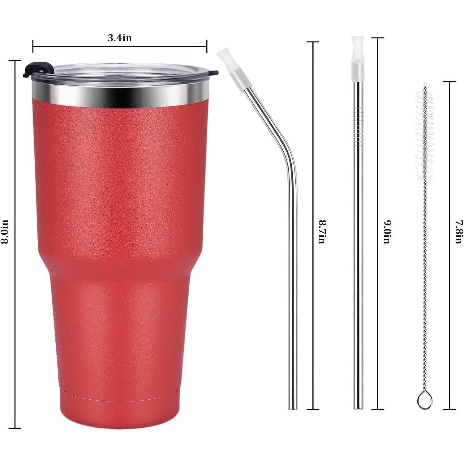 LuxusKollektion Thermobecher Trinkbecher 900ml Frauen Männer Thermobecher Kaffee Camping Tasse Rot
