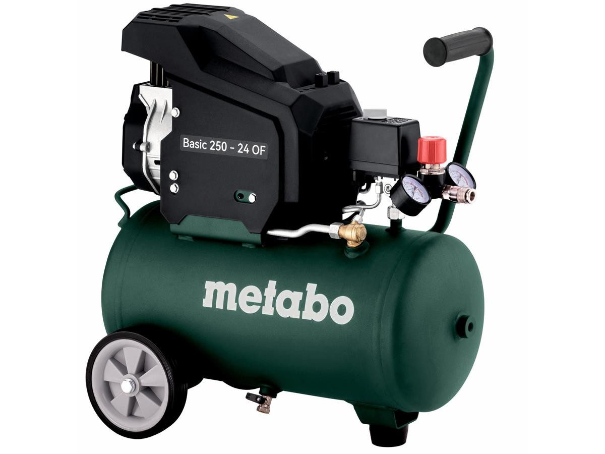 metabo Kompressor Basic 250-24 OF, 1500 W, max. 8 bar, 24 l, 2-tlg., 1,5 kW Leistung, 8 bar Betriebsdruck