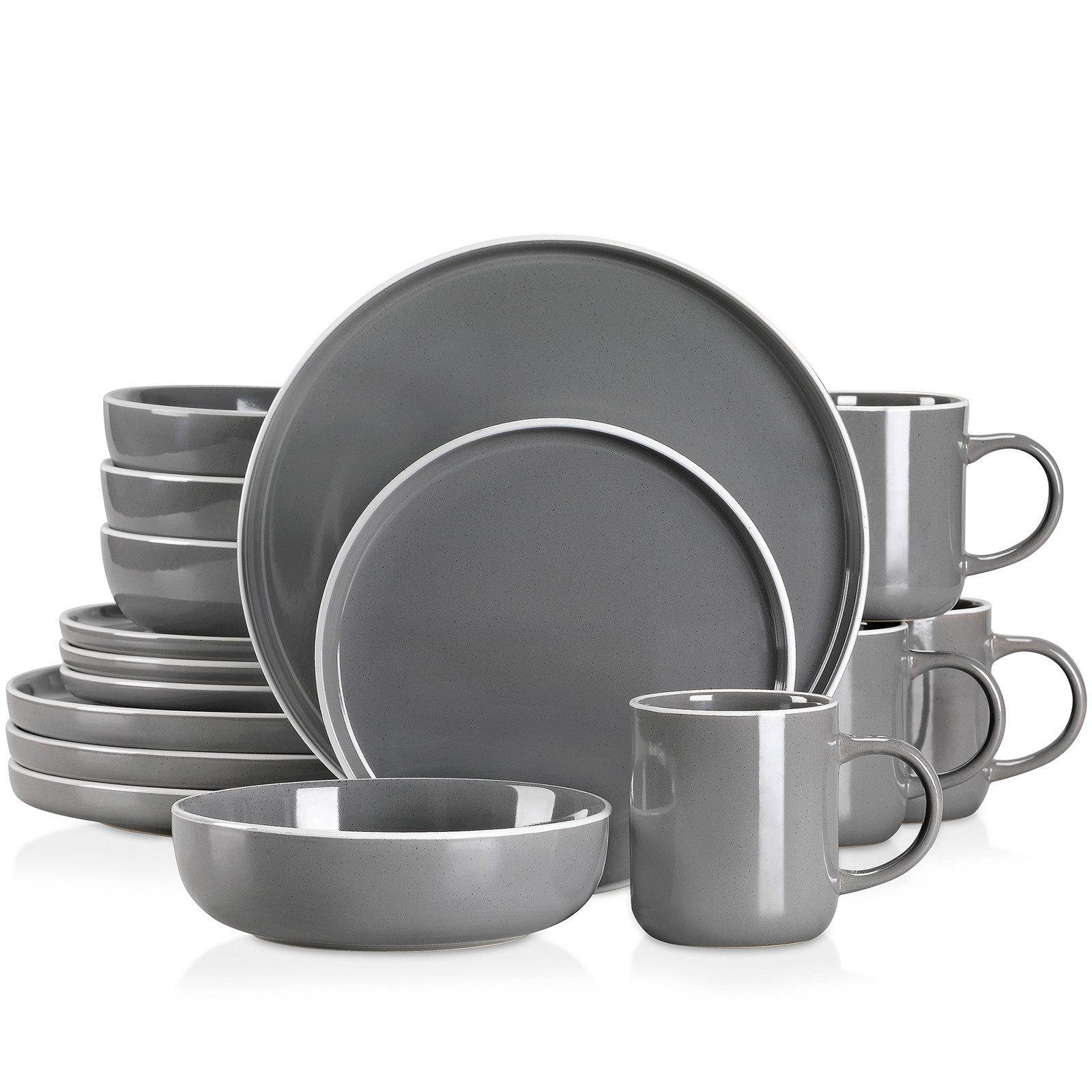 vancasso Geschirr-Set 16-tlg Tafelservice, für 4, fein gesprenkelte Glasur, Steingut (16-tlg), 4 Personen, Steingut