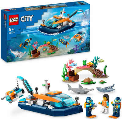 LEGO® Konstruktionsspielsteine Meeresforscher-Boot (60377), LEGO® City, (182 St), Made in Europe