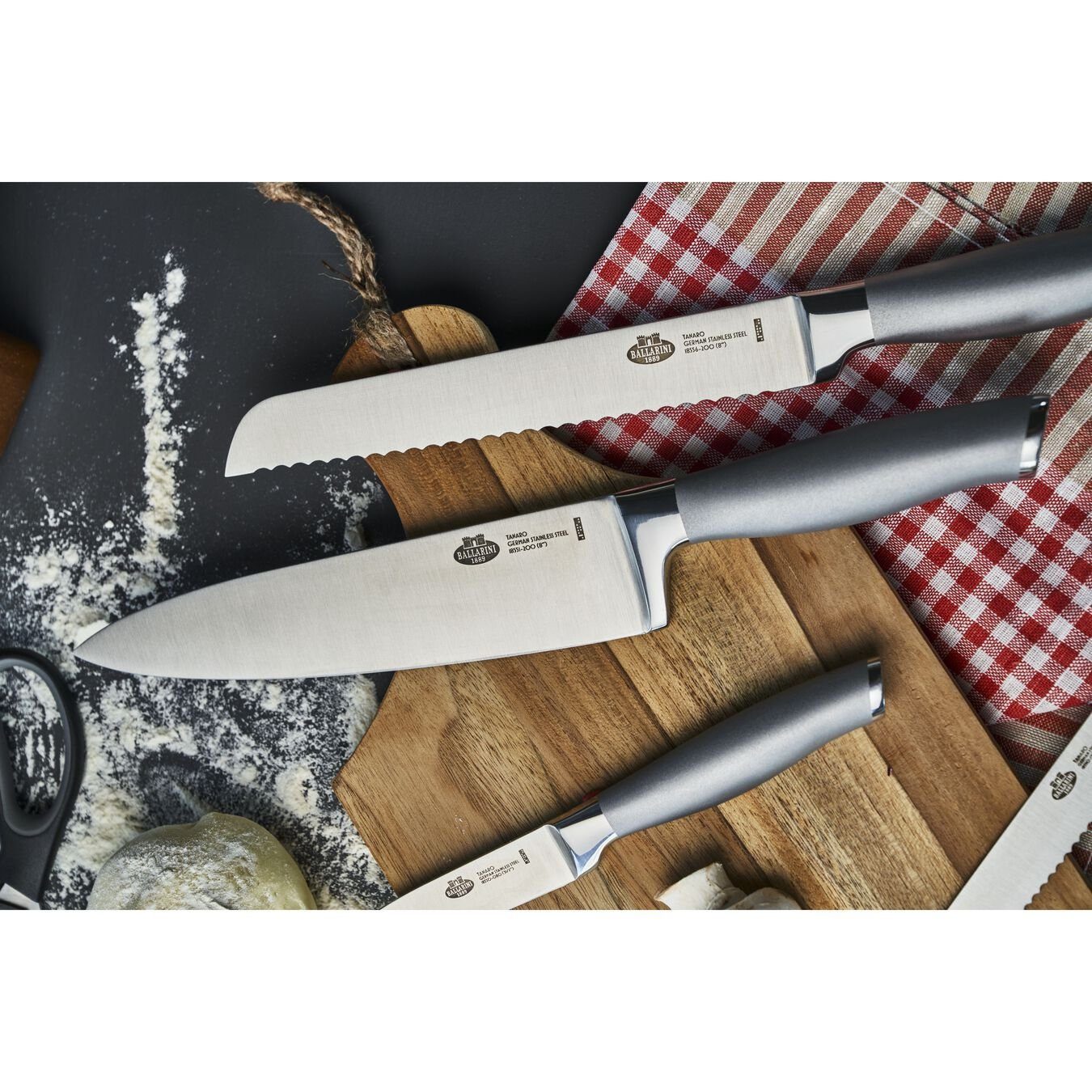 BALLARINI Messer 7-tlg, Küchenmesser Natur Messerblockset Tanaro BALLARINI (7tlg) Messerblock