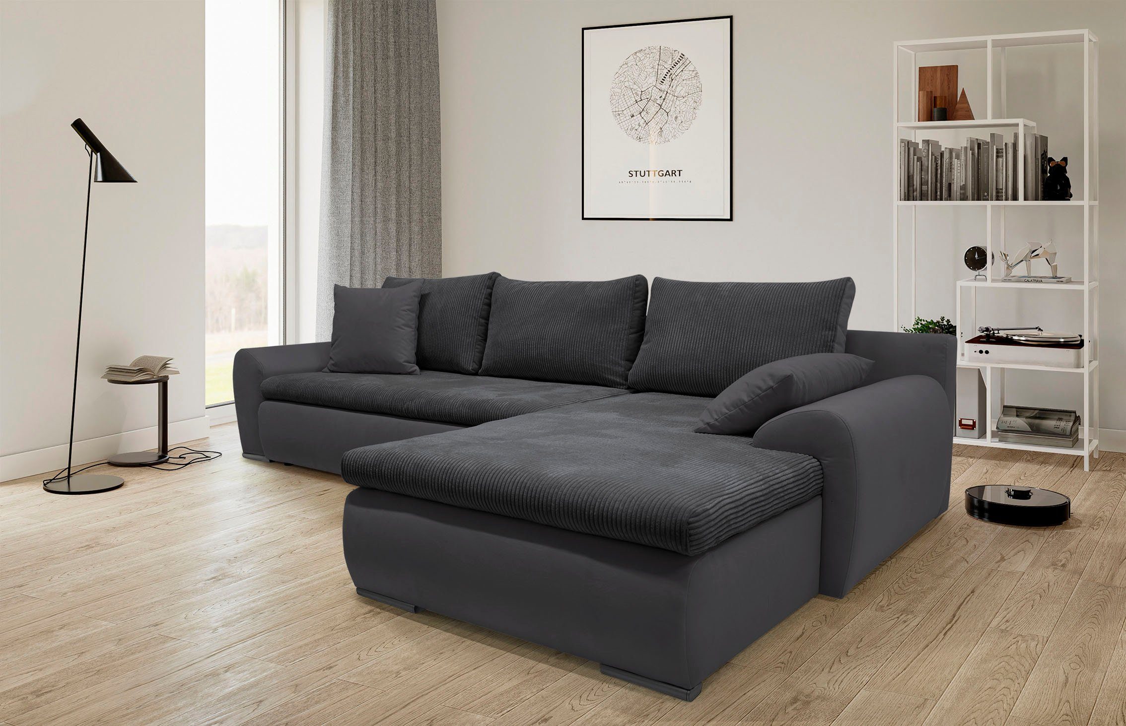 Home affaire Ecksofa wahlweise Bettkasten mit Bettfunktion und Win