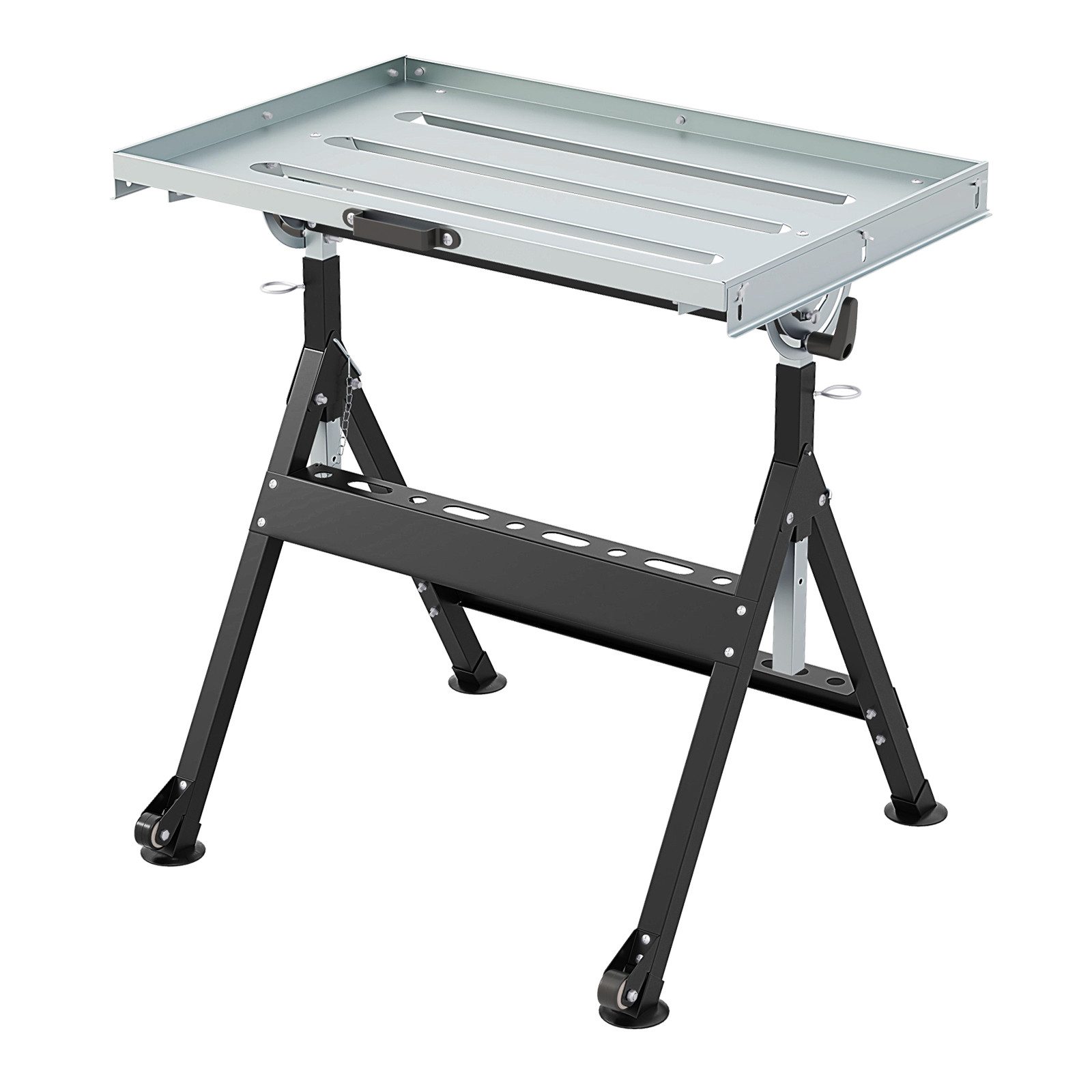 COSTWAY Arbeitstisch, mit 4 einstellbaren Höhen & Winkelangaben, bis 180kg