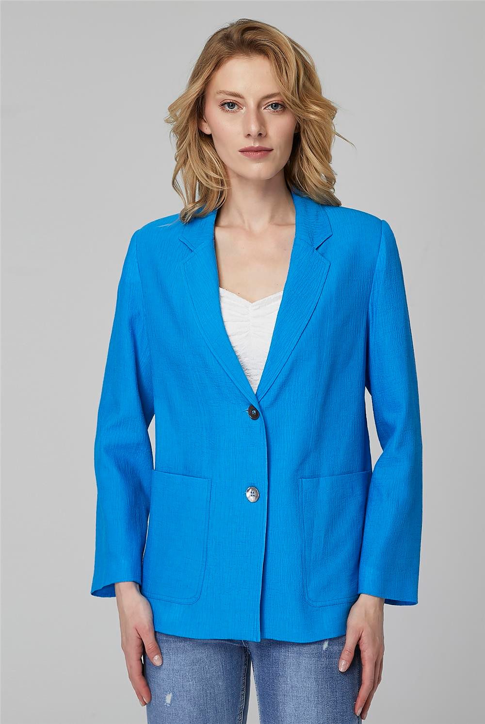 Jeansjacke Knopftaschenjacke