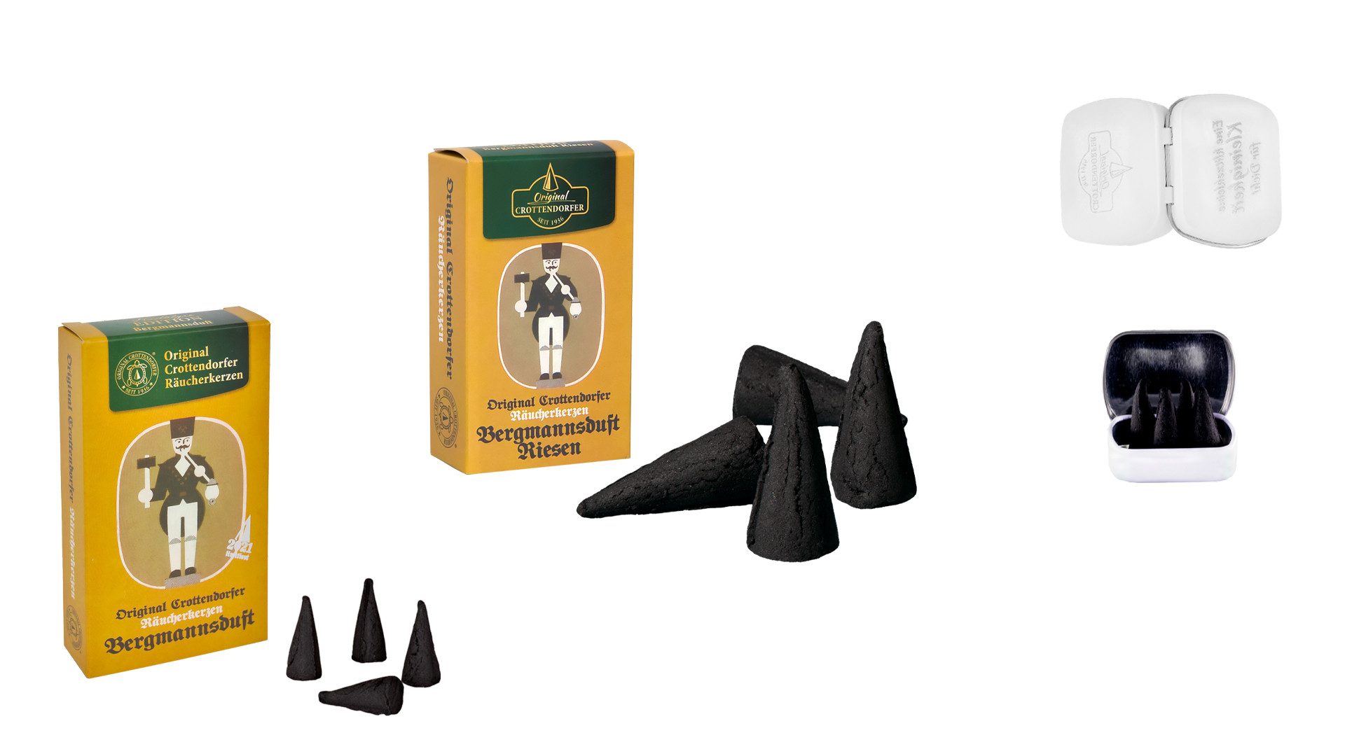 Crottendorfer Duftkerze Bergmannsduft Set - M und XL Räucherkerzen, Inklusi günstig online kaufen