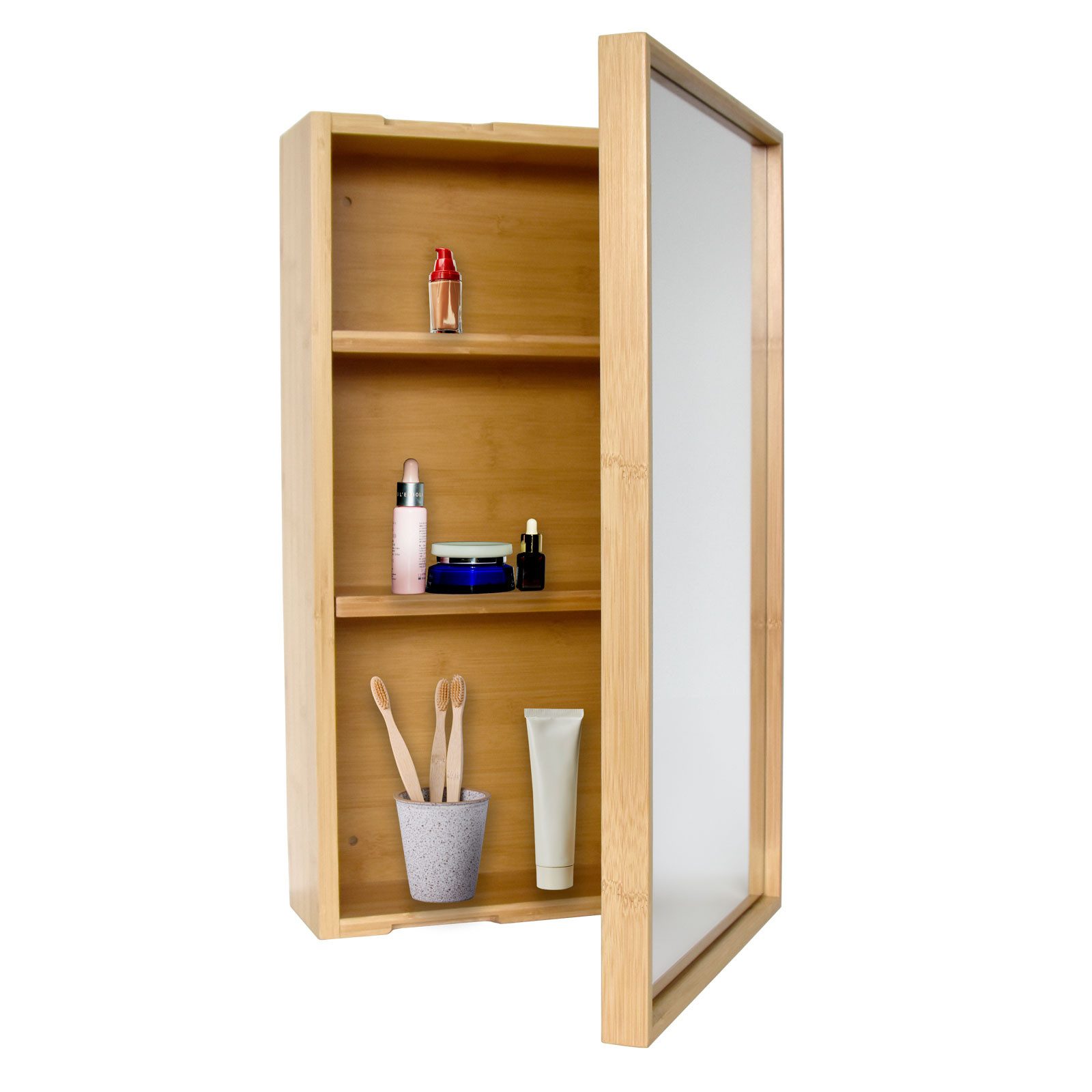 osoltus Badregal osoltus Spiegelschrank Badschrank mit Tür Bambus 60x35x14 günstig online kaufen