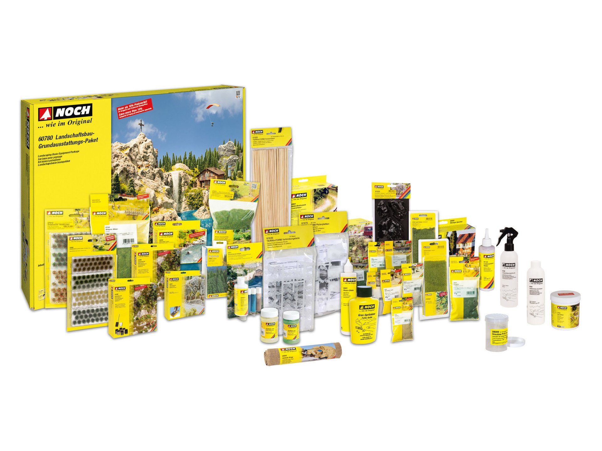 Modelleisenbahn-Spielunterlage NOCH® Landschaftsbau-Grundausstattungs-Paket, idea
