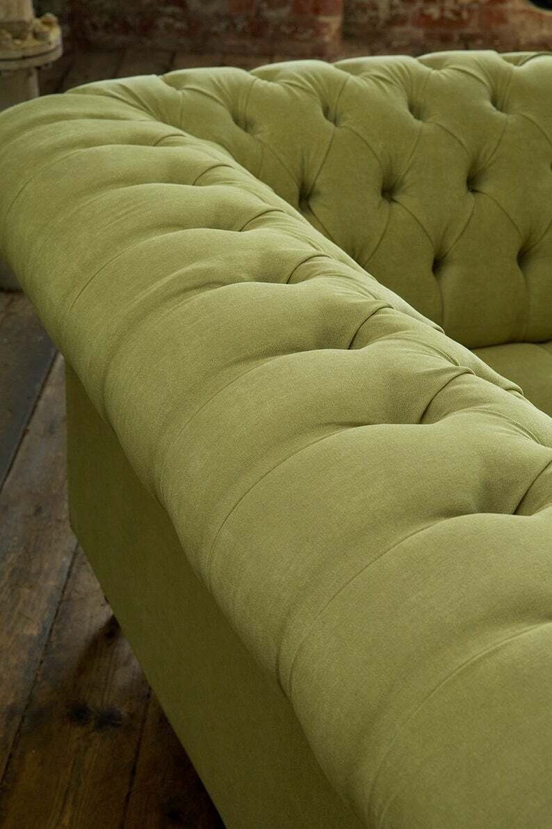 JVmoebel Big Chesterfield-Sofa, Couch Design Wohnzimmer Chesterfield Textil