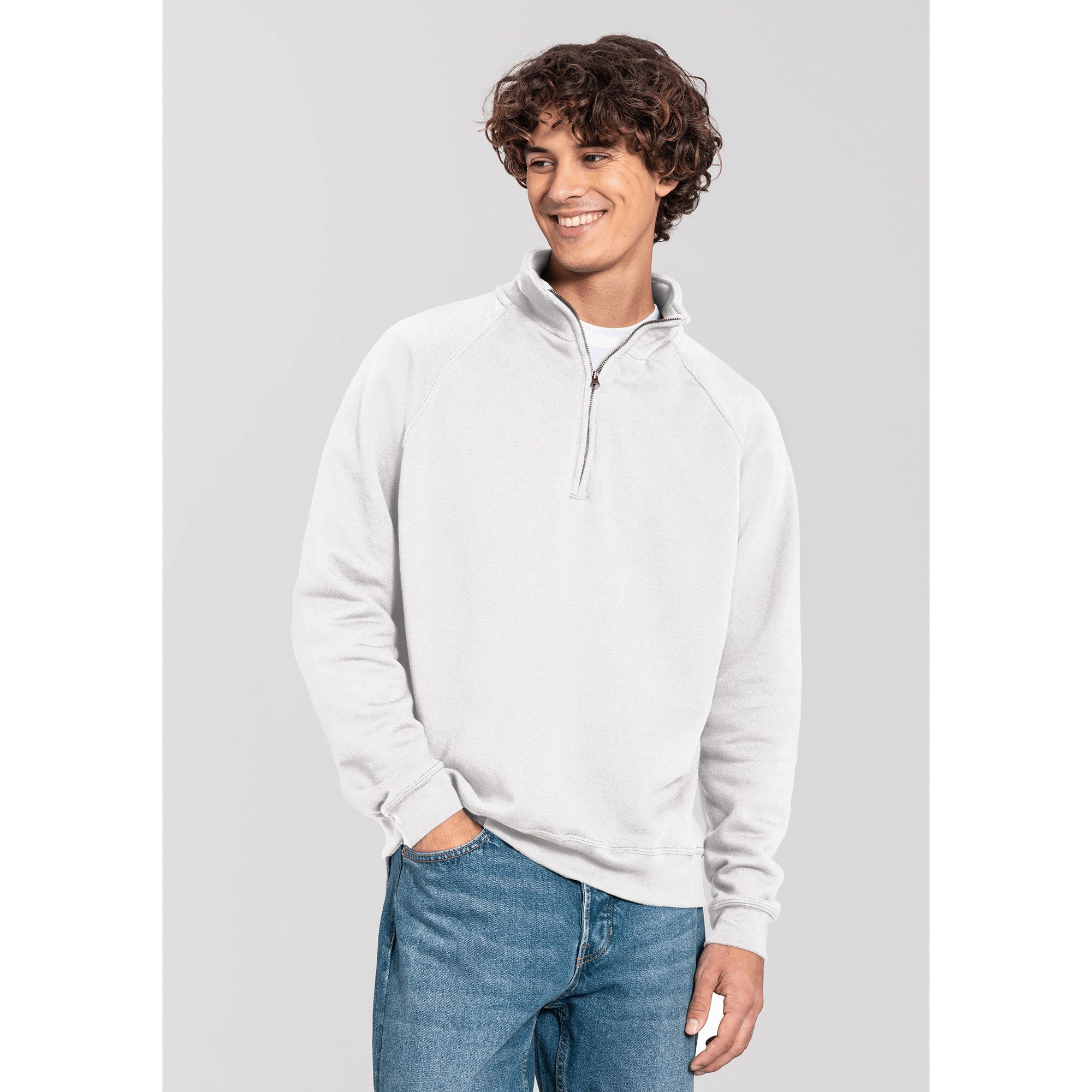 Fruit of the Loom Sweatshirt Iconic Premium Zip Neck Sweat – Bild 2 von 5