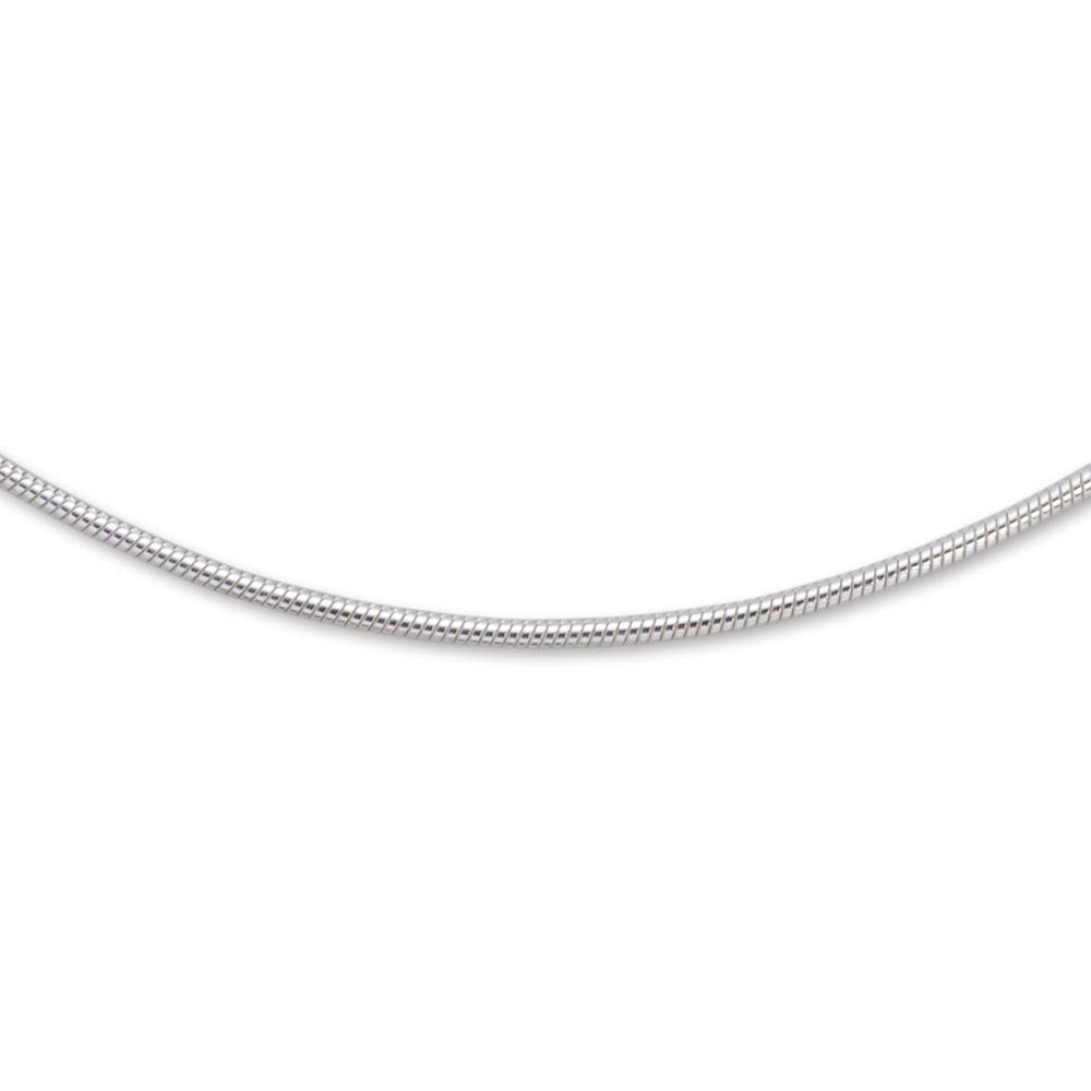 SC0008 Silberkette breit Unique wählbar - 0,8mm Silber Schlangenkette frei Länge