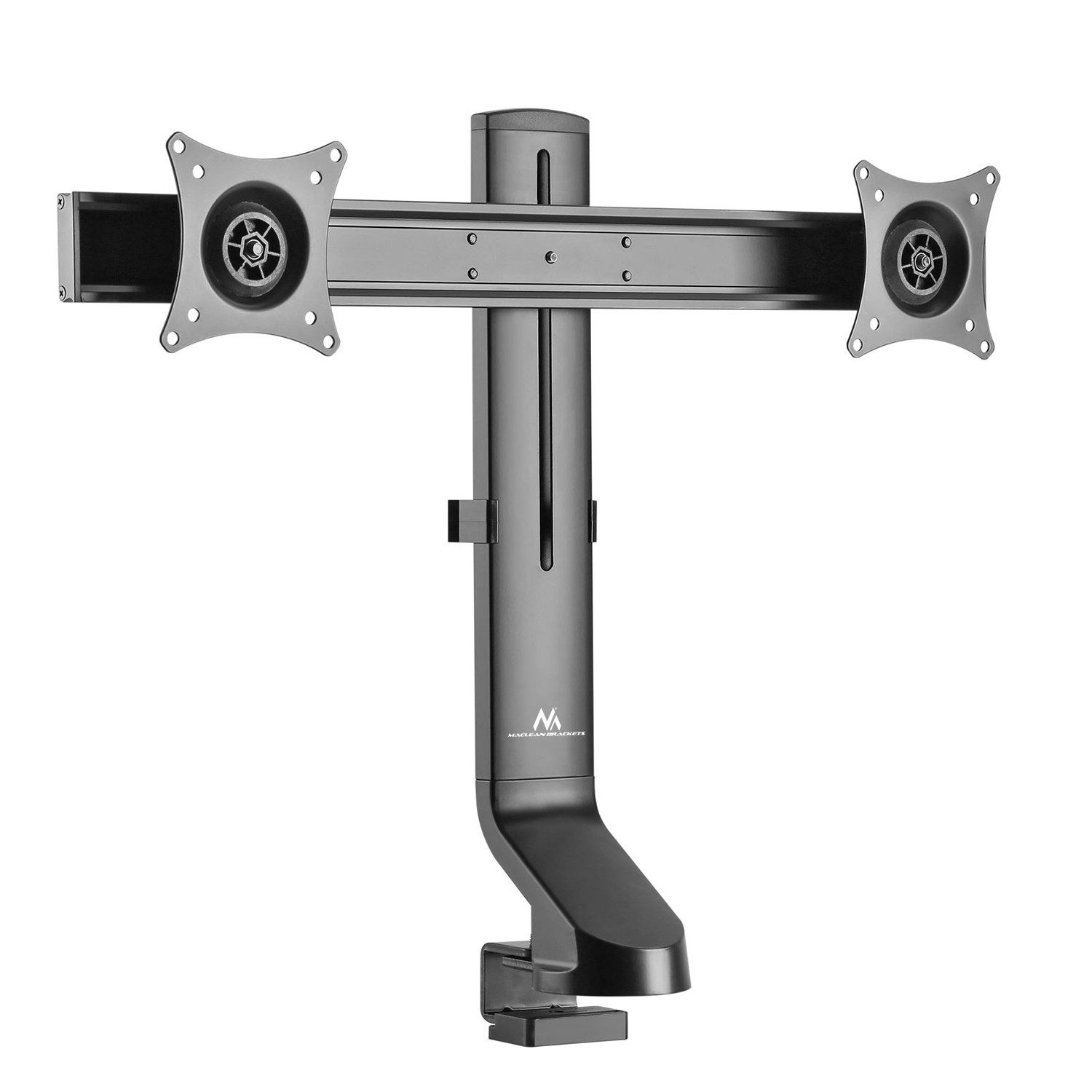 Maclean Monitor-Halterung MC-854, (bis 27 Zoll, Dual Monitor Halterung für Schreibtisch 17 - 27" Zoll)