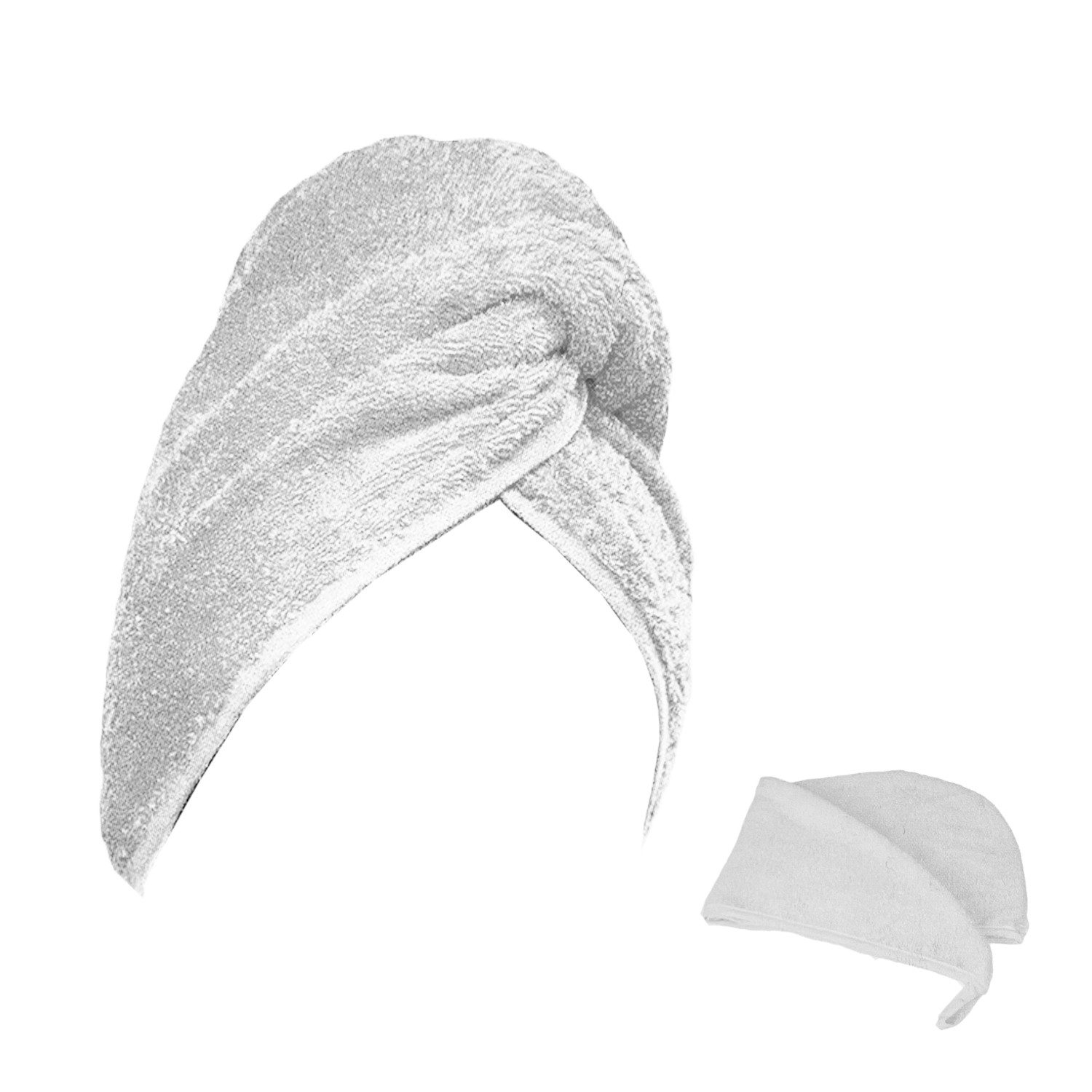 Handtuch Frottee Kopfturban Kopfhandtuch Haartrockentuch Baumwolle Turban Weiß