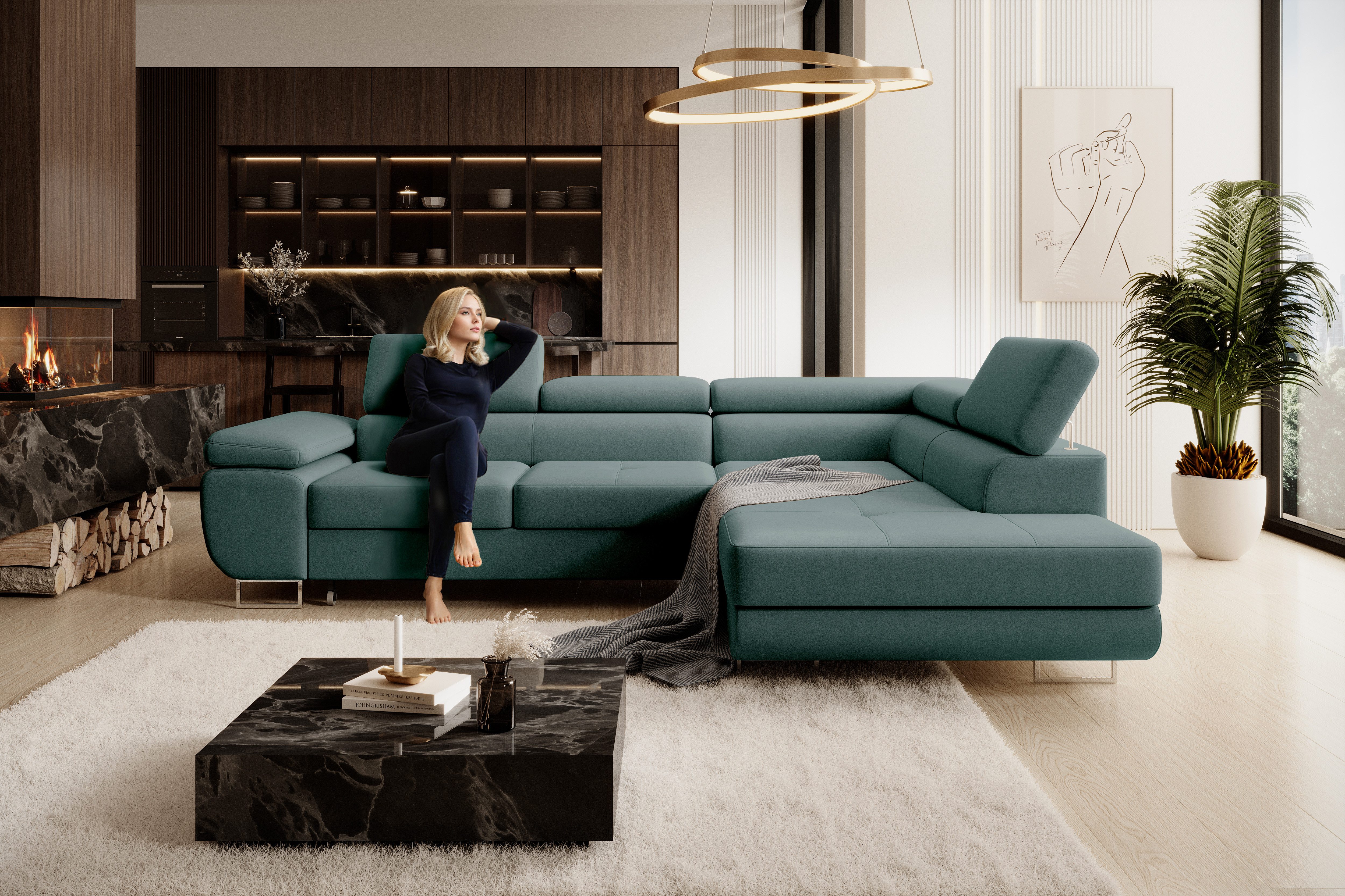 NEXT COLLECTION Ecksofa Wild, Verstellbare Kopfstützen, günstig online kaufen