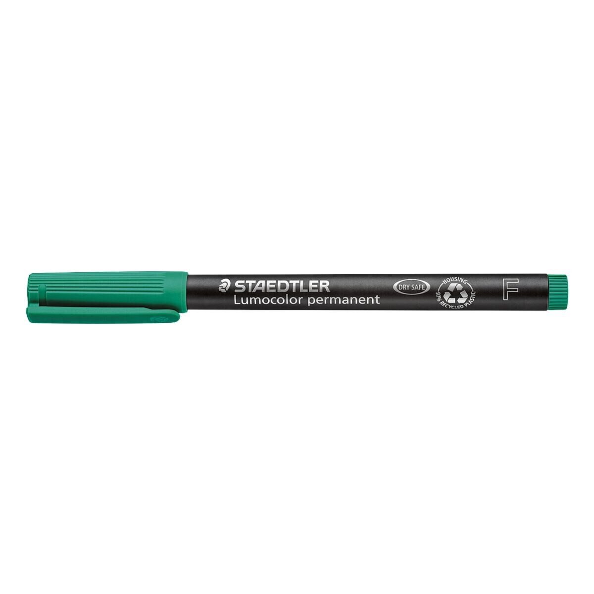STAEDTLER Permanentmarker Lumocolor permanent F, (1-tlg), wisch- und wasserfest