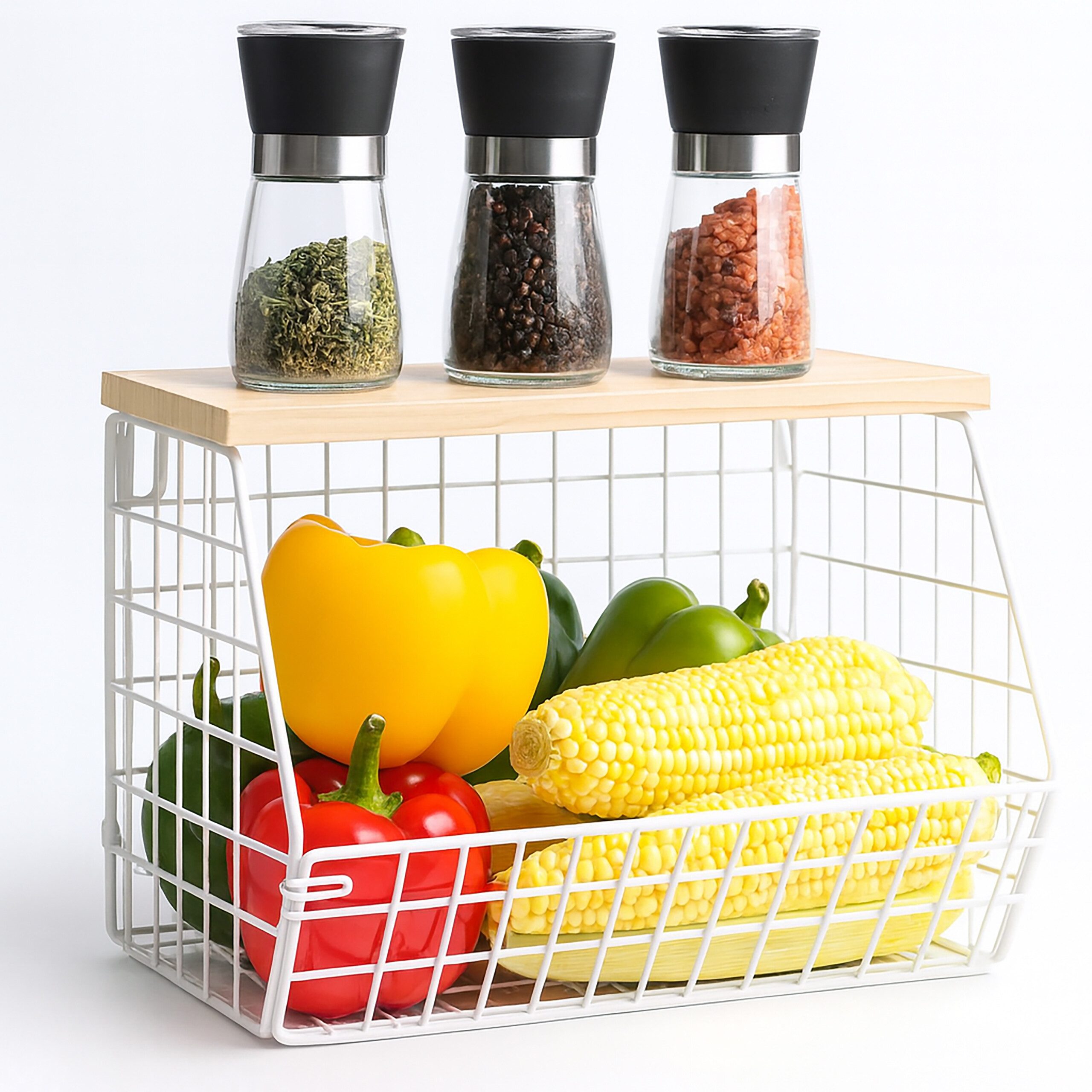 relaxdays Obstschale Obstkorb Wandregal, Eisen, C